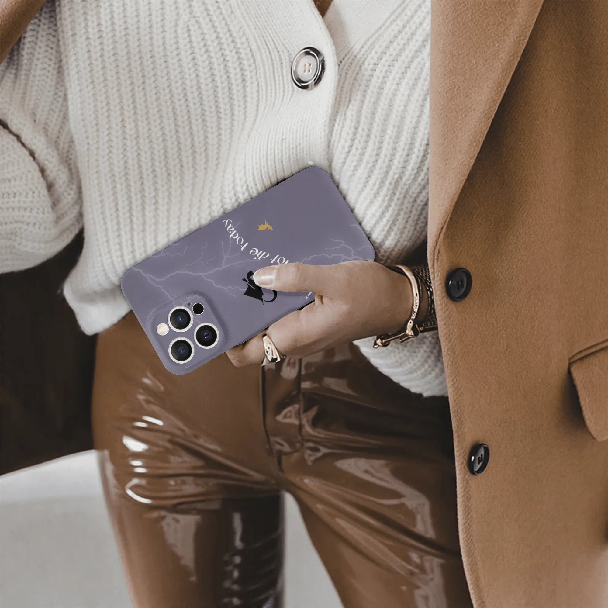 "I will not die today" Phone Case - Inspired by Fourth Wing, Magical Phone Cover, Fantasy Art Accessories PCVLR04