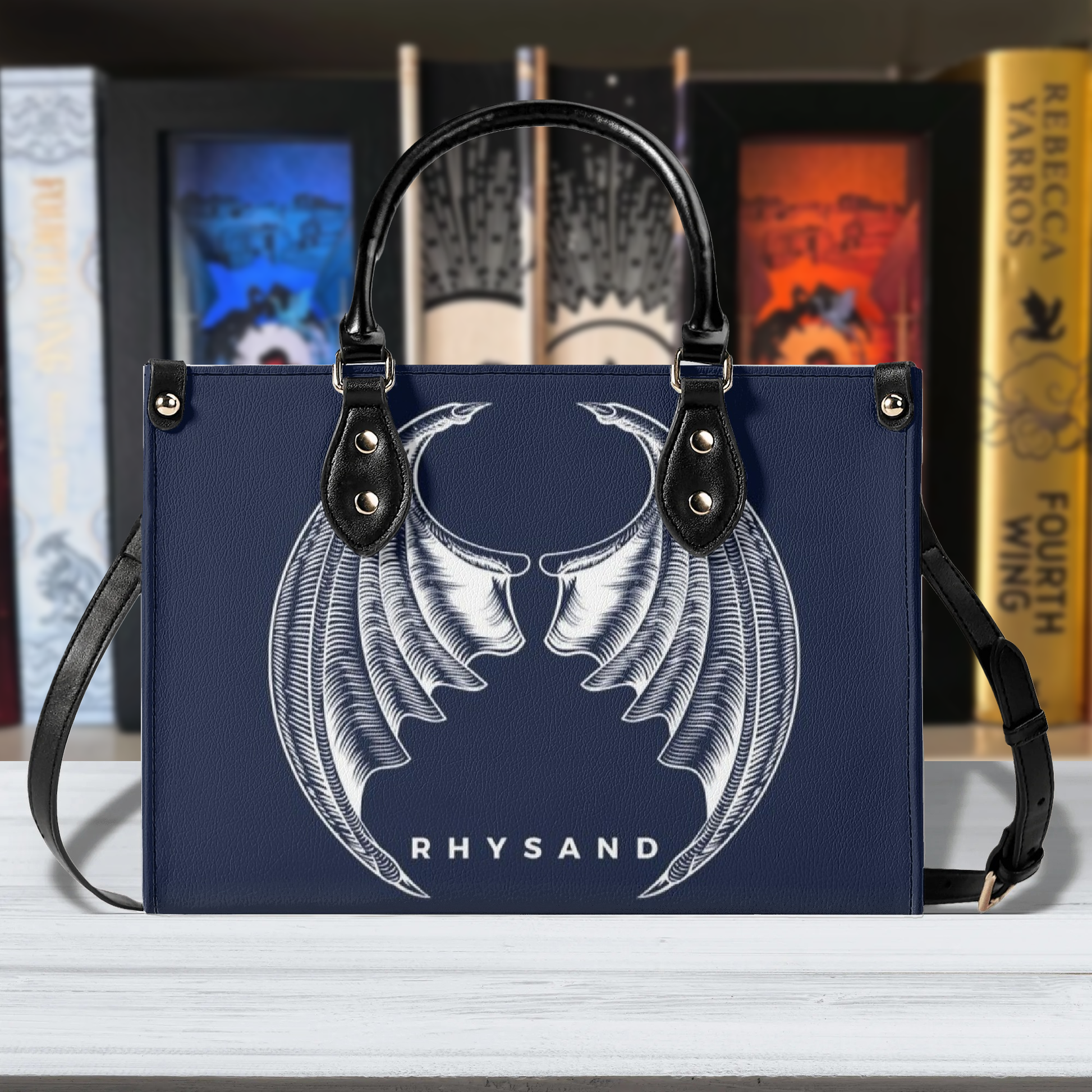 Rhysand'wings Leather Bag,  ACOTAR inspired Bag, Personalized Leather Bag, Fantasy Leather Handbag, Perfect Gift for Women. HBVLR05