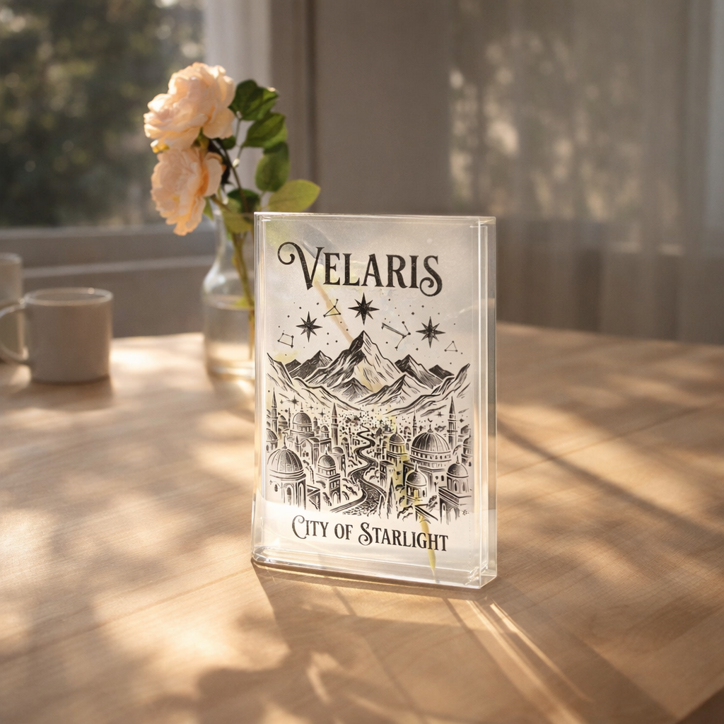 Velaris ACOTAR Acrylic Book Vase City of Starlight, Fantasy Readers Vase, Book Lover Gift for Smut Reader, SJM Merch, Bookish Home Decor VLRBV38