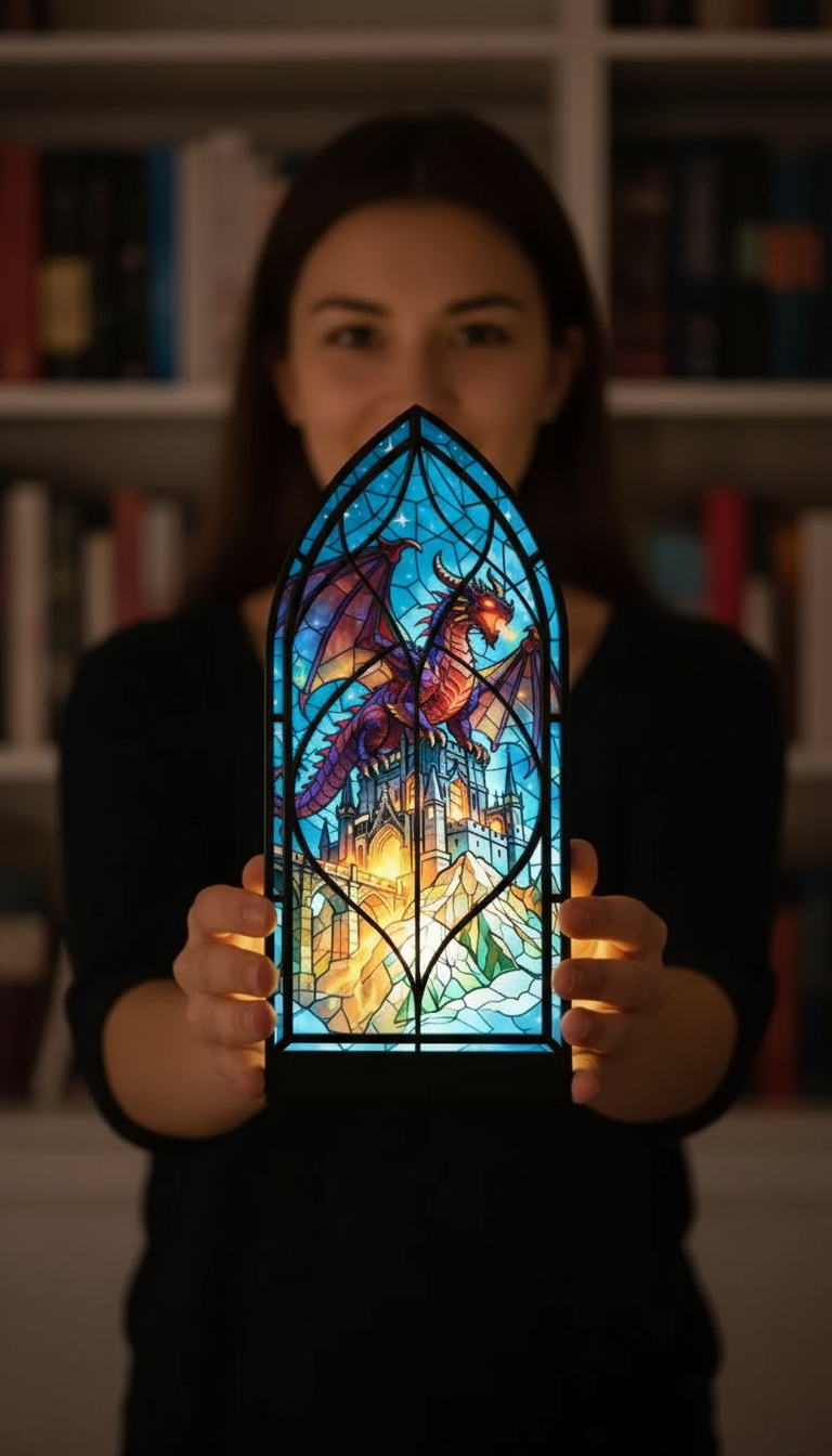 Gothic Dragon Library Sign, Fantasy Bookshelf Decor, Book Lover Gift, Reader Gift, 3 Colors Available BNVLR29