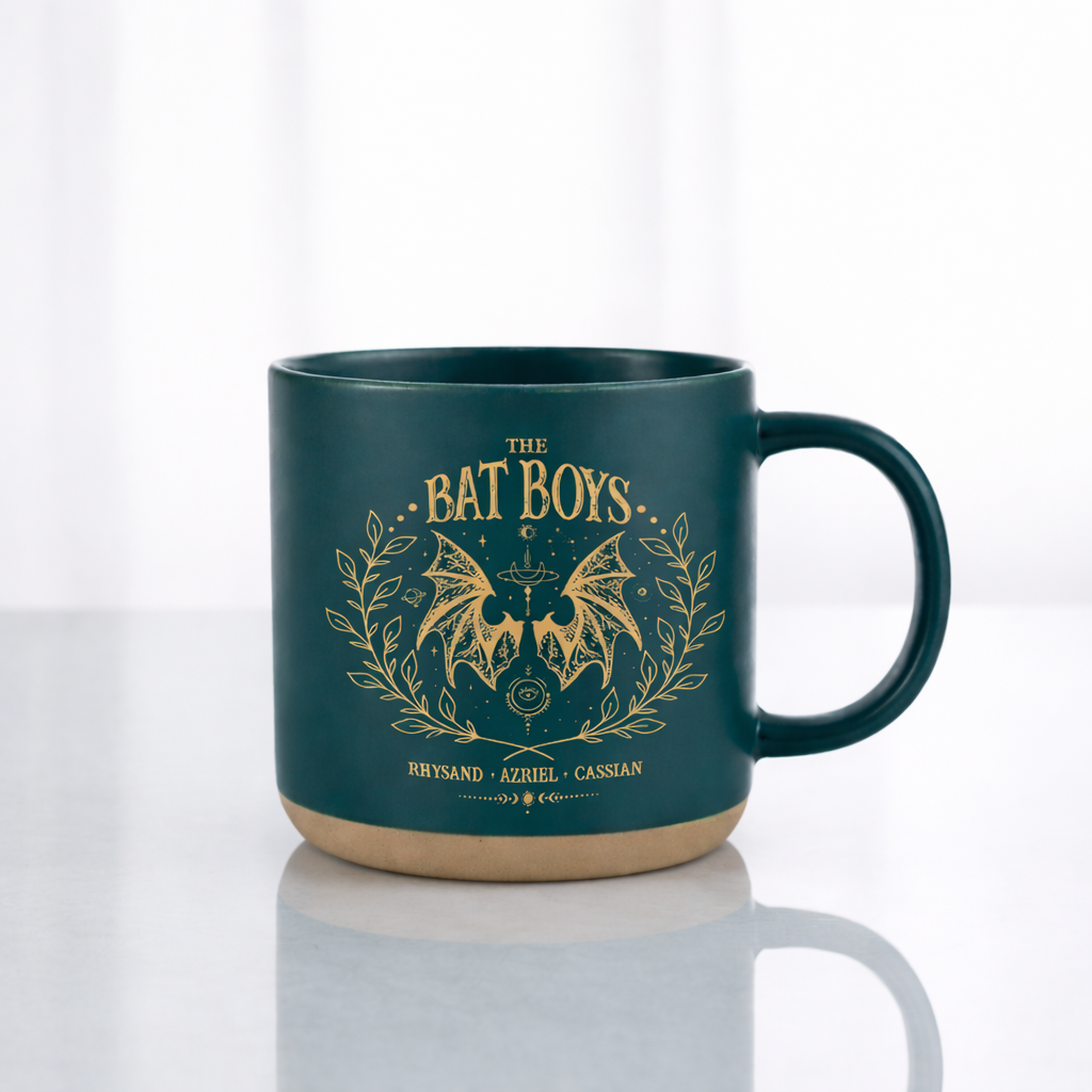 Bat Boys Pottery Mug, ACOTAR Inspired Ceramic Coffee Cup, Rhysand Azriel Cassian Bookish Mug, Fantasy Reader Gift PMVLR25