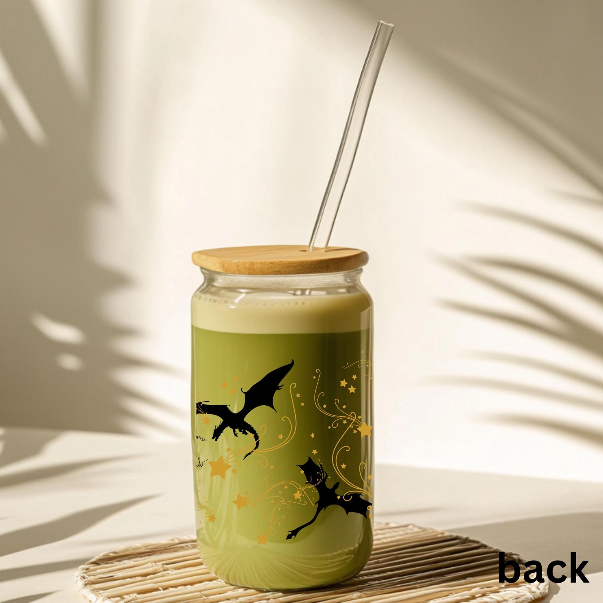 Fourth Wing Dragon Glass Tumbler, Empyrean Sipper Cup, Onyx Storm Bookish Iced Coffee Glass, Rebecca Yarros Fantasy Fan Gift GLVLR05
