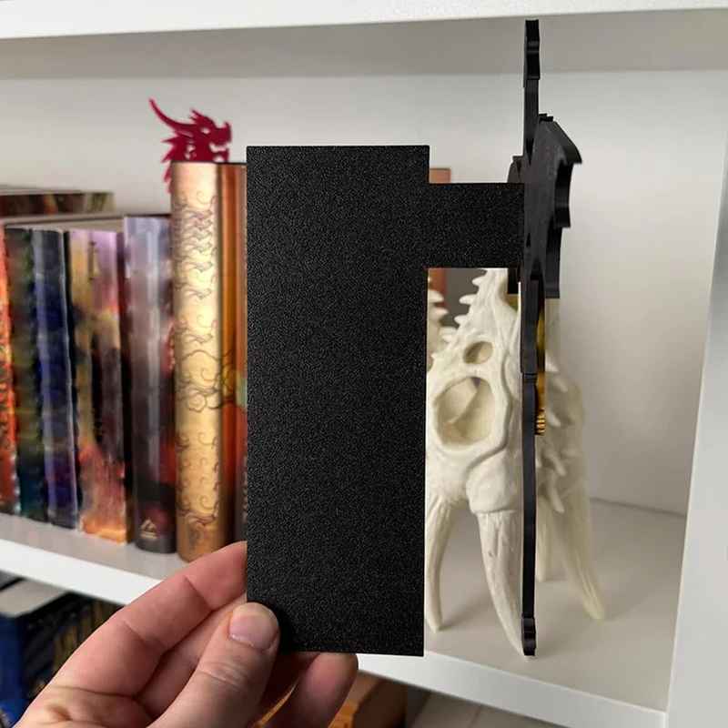 Fourth Wing Double Dragon BOOK INSERT, Bookmark, Book Accessory, Black and Gold Dragons