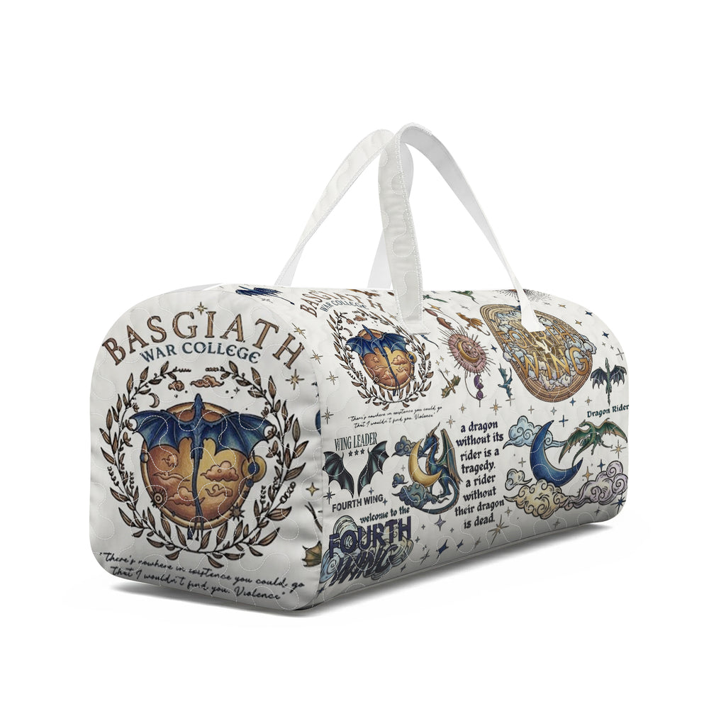Fourth Wing Duffle Bag, Basgiath War College Travel Bag, Dragon Rider Weekender Bag, Fantasy Bookish Overnight Bag, Reader Gift, QTBVLR04