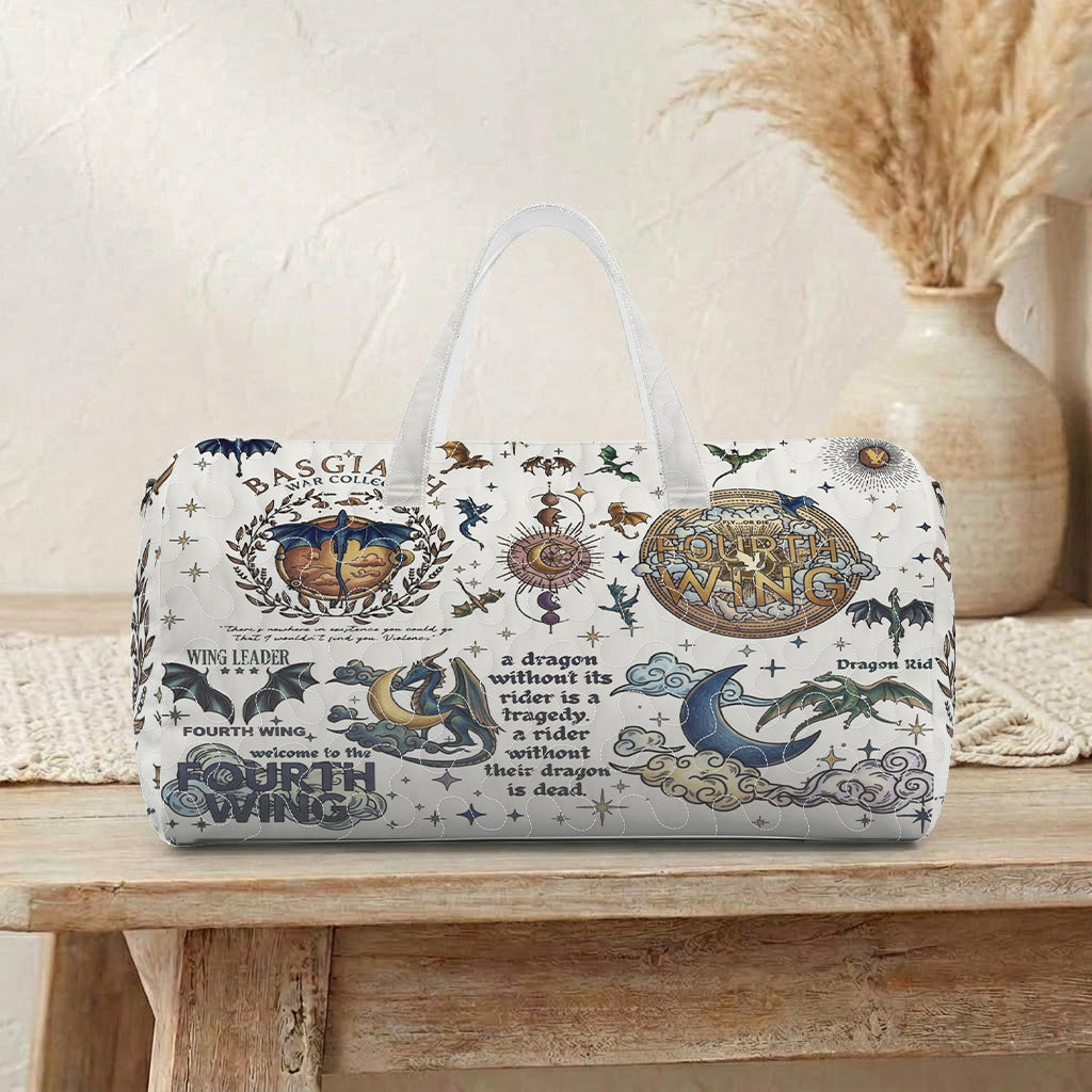 Fourth Wing Duffle Bag, Basgiath War College Travel Bag, Dragon Rider Weekender Bag, Fantasy Bookish Overnight Bag, Reader Gift, QTBVLR04