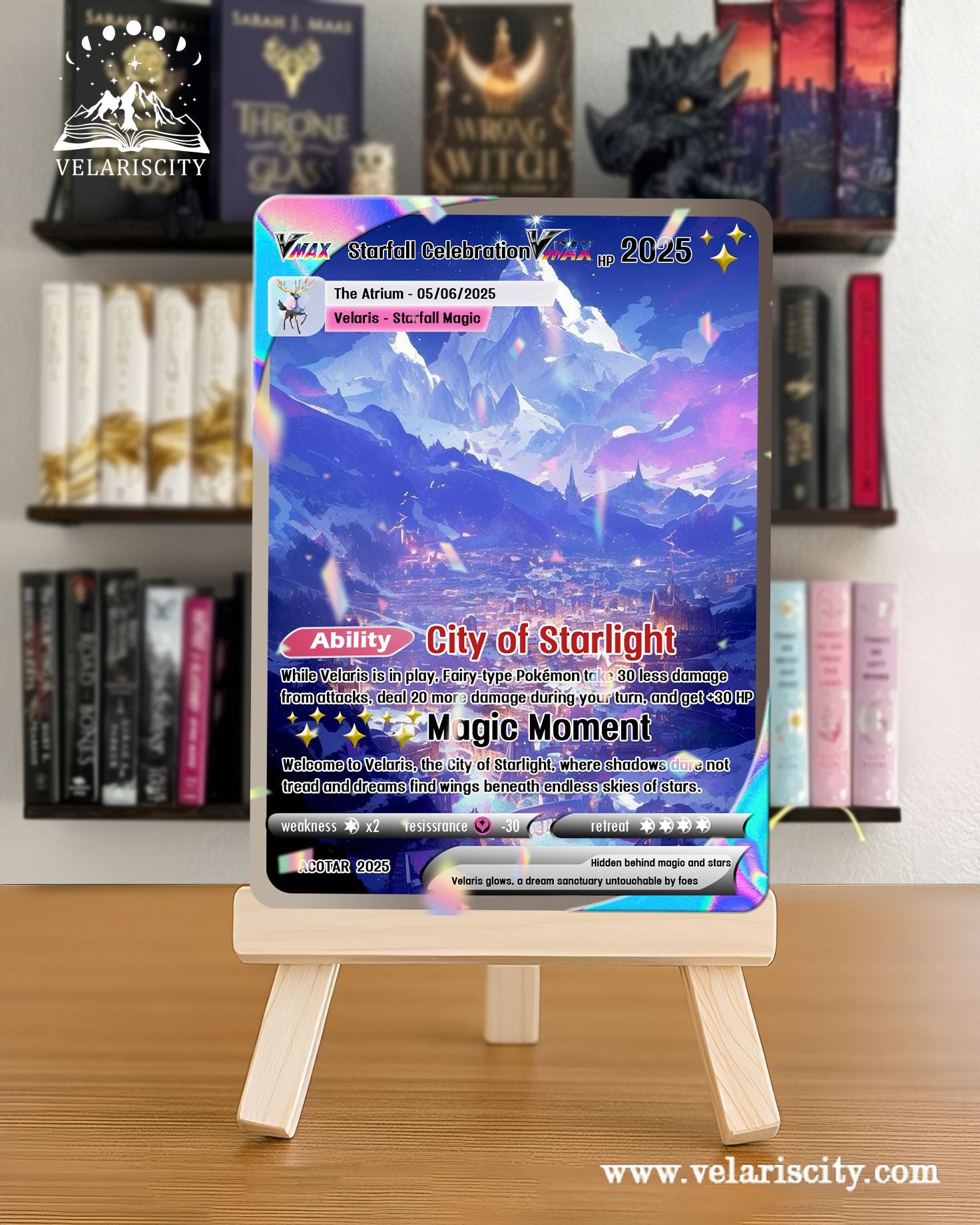 Velaris City of Starlight Custom Card, ACOTAR Fan Art, Starfall Celebration, Fantasy Collectible Gift, Unique Gift for Fans CVLR04