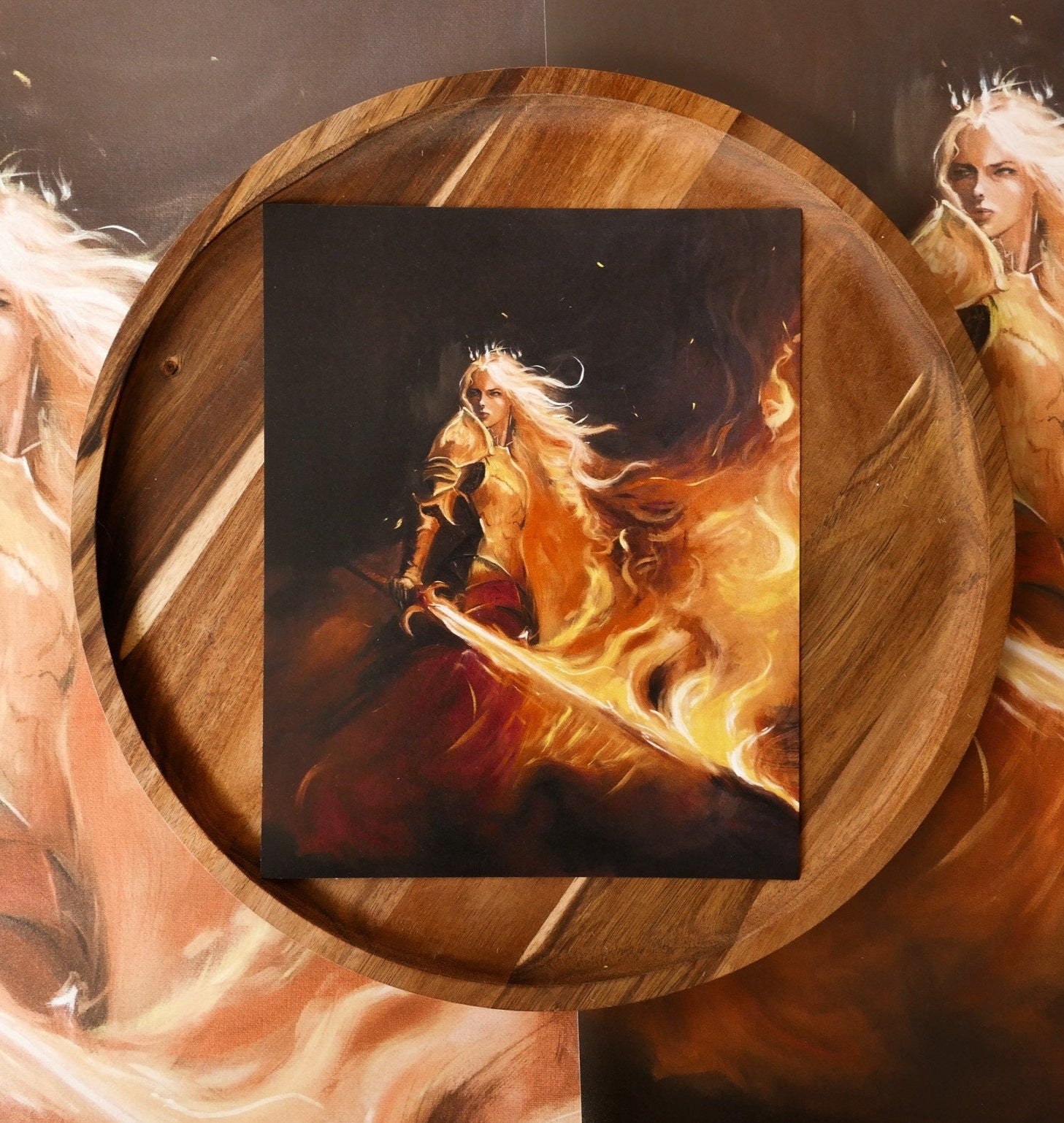 You Do Not Yield, Aelin Artwork Print, Licensed Throne of Glass Art by Carrington Moore, Bookish Art for Fantasy Fans, Kingdom of Ash VLRP41