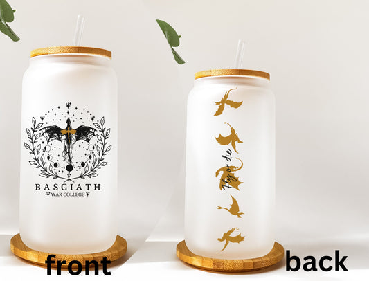 Fourth Wing Double-side Tumbler, Basgiath War College Cup, Dragon Rider Cup,Xaden Riorson,Riders Quadrant,Fantasy reader,Bookish Gift Idea GLVLR06