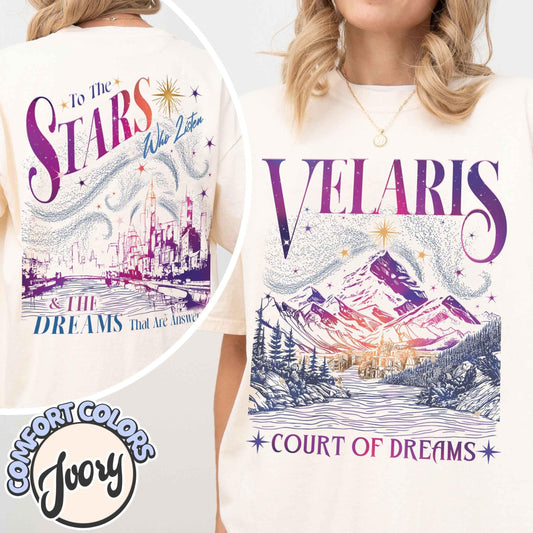 Velaris City Of Starlight Acotar Comfort Colors Shirt, The Night Court Shirt, Court Of Dreams, Rhysand, Cassian, Sarah J Maas, Booklover Tee CFVLR57