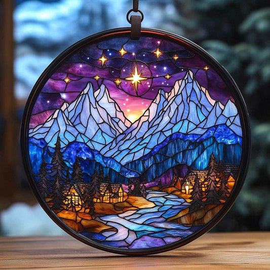 ACOTAR Velaris Night court City of star light suncatcher, Velaris Suncatcher, Book Lover Holiday Gift, Christmas and Exchange Ornament, Book Lover Gift SGVLR04
