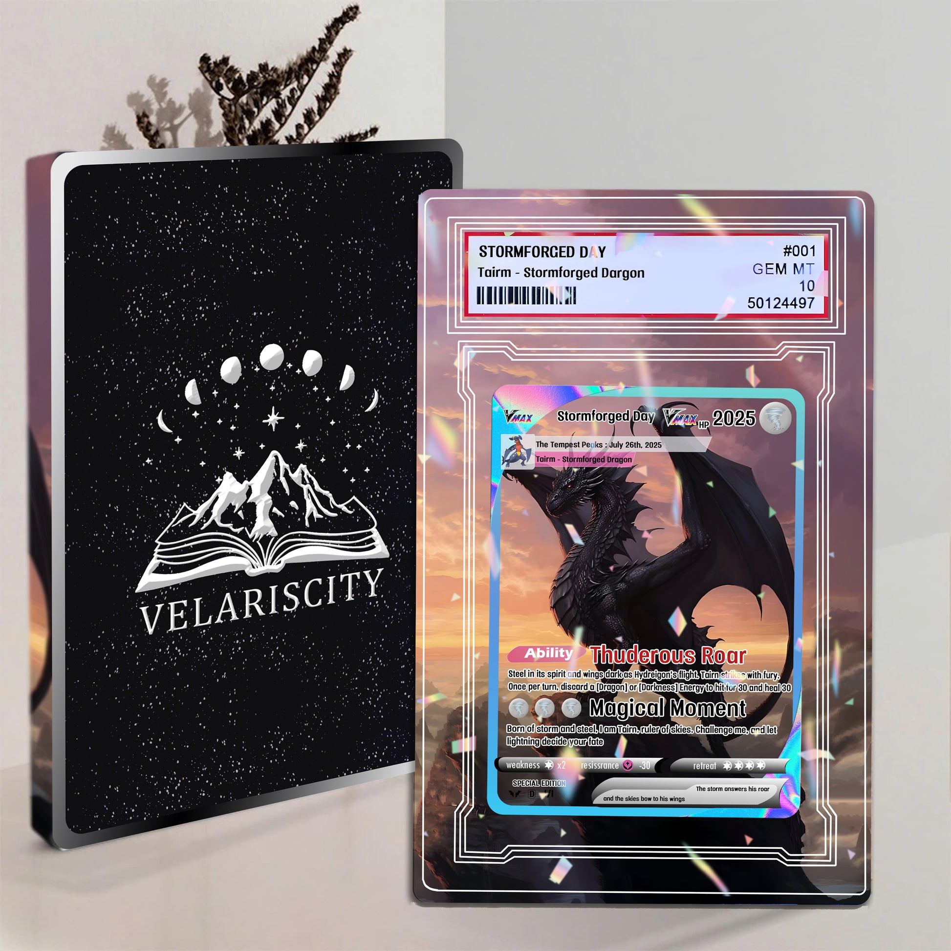 Tairn Stormforged Dragon Acrylic Block, Fourth Wing Acrylic Block, Fourth Wing Fanart Gift, Bookish Dragon Display, Fantasy Collectible for Readers and Fans ABVLR05