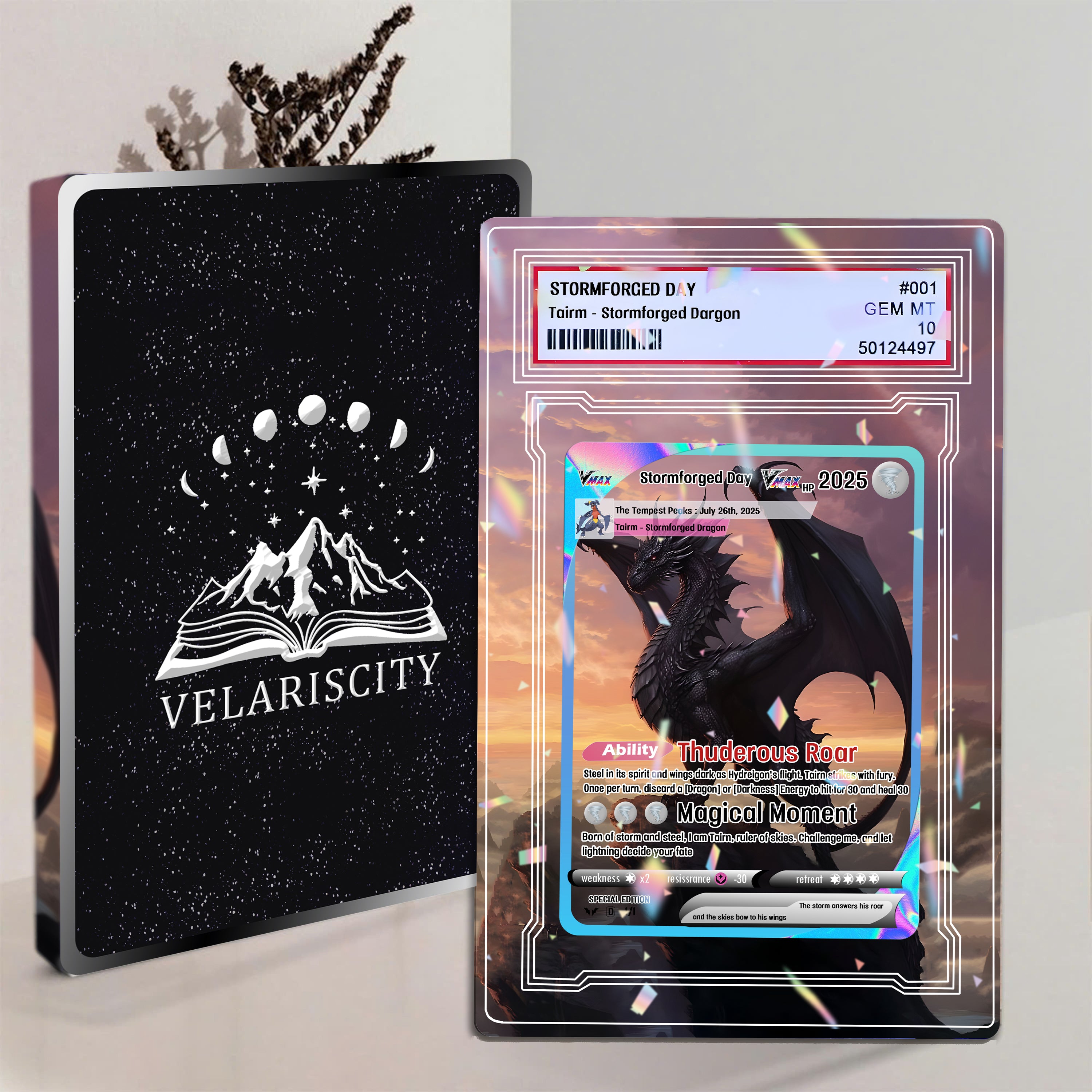 Tairn Stormforged Dragon Acrylic Block, Fourth Wing Acrylic Block, Fourth Wing Fanart Gift, Bookish Dragon Display, Fantasy Collectible for Readers and Fans ABVLR05