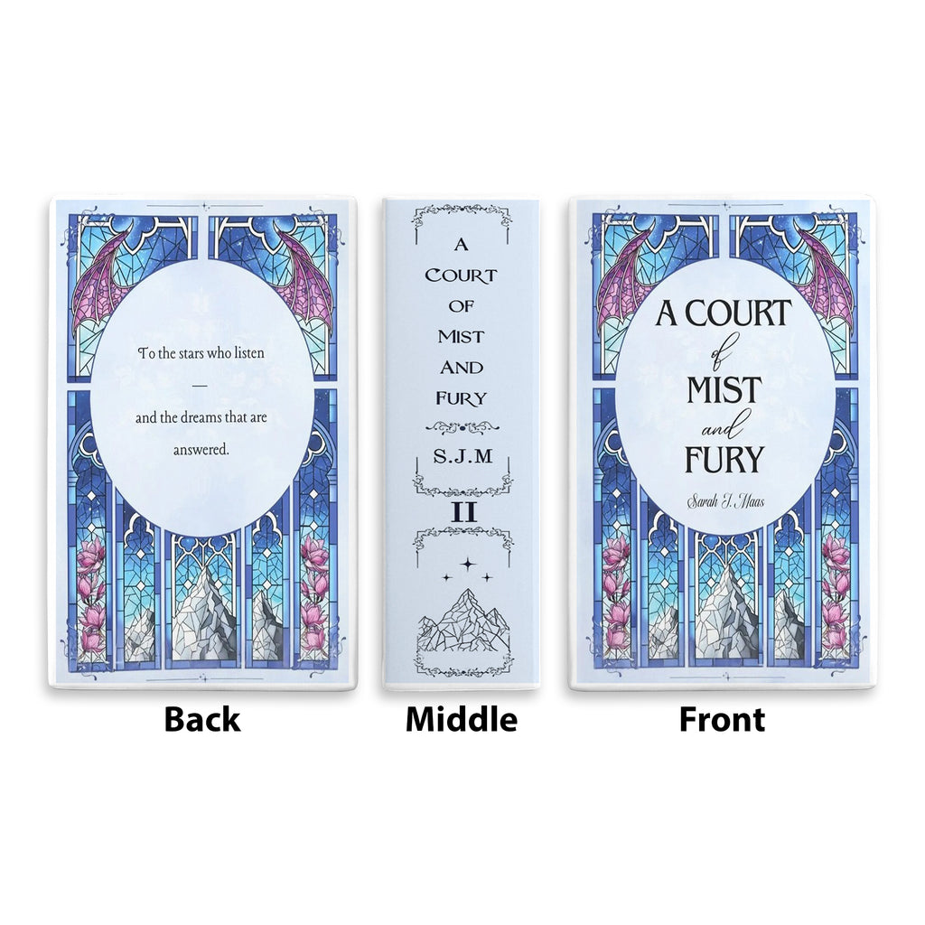 A Court of Mist and Fury Book Vase, ACOTAR Ceramic Vase, Book Lover Gift, Stained Glass Fantasy Decor, Bookish Home Accent CVVLR34