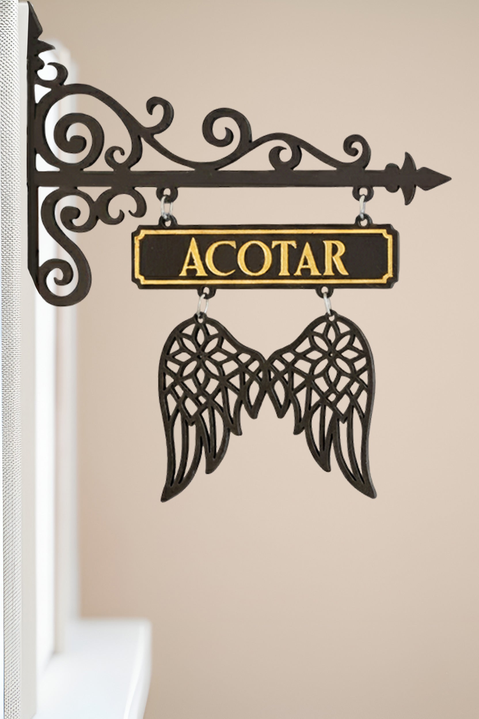 ACOTAR Book Tavern Sign, Night Court Wing Wooden Book Tracker, Fantasy Bookish Wall Decor, Velaris Inspired Sign, Gift for Book Lovers BSVLR25