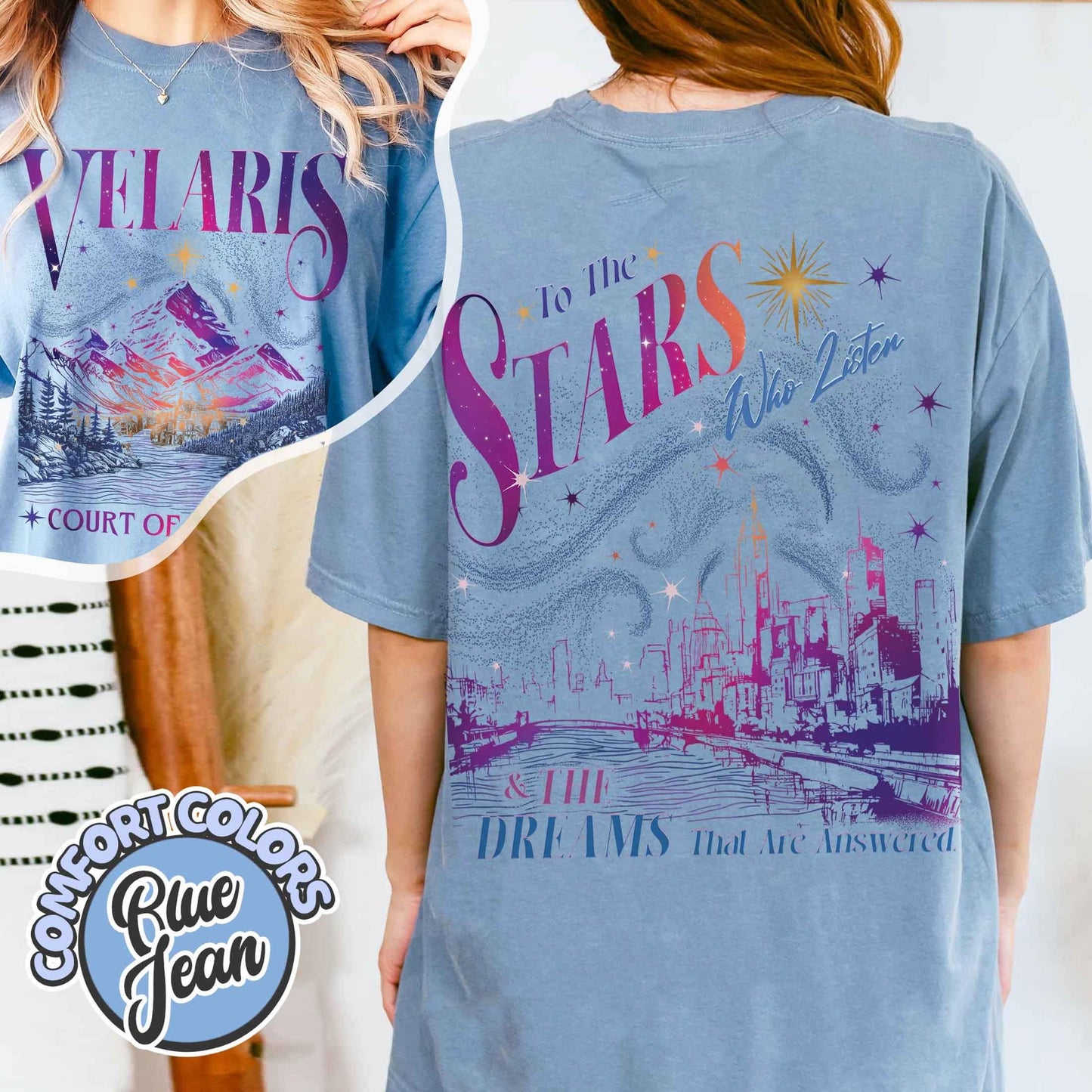 Velaris City Of Starlight Acotar Comfort Colors Shirt, The Night Court Shirt, Court Of Dreams, Rhysand, Cassian, Sarah J Maas, Booklover Tee CFVLR57