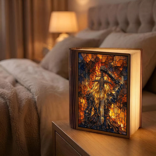 Aelin Throne Of Glass Book Lamp, Throne of Glass Fantasy Night Light, Fire Queen Reader Gift, Bookish Decor for Fans, Reading Nook Lamp BLVLR05
