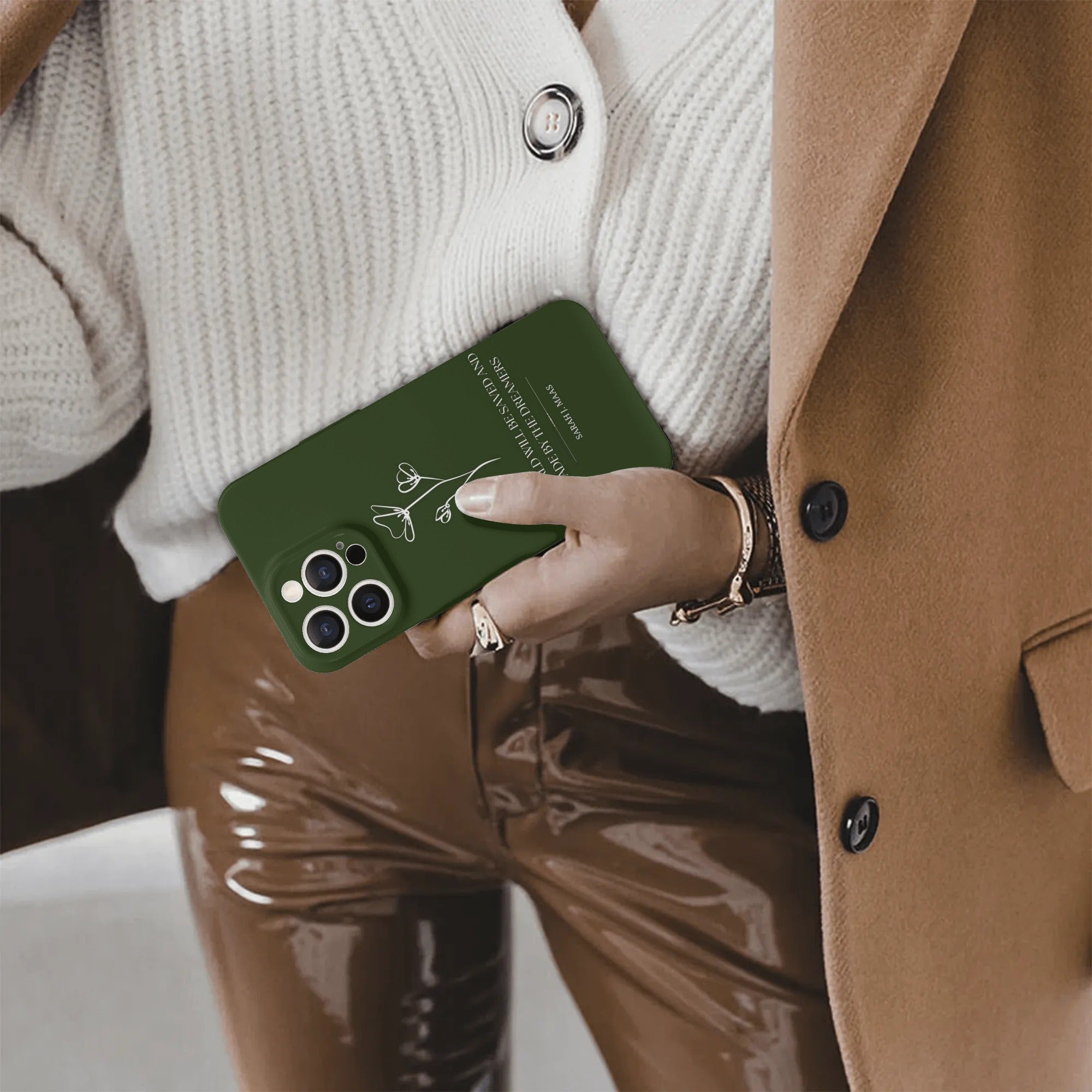 Phone Case "The world will be saved and remade by the dreamers" Quote Design –Sarah J.Maas Inspired Protective Cover, Fantasy Novel iPhone Cover, Book Lover Gift  PCVLR47