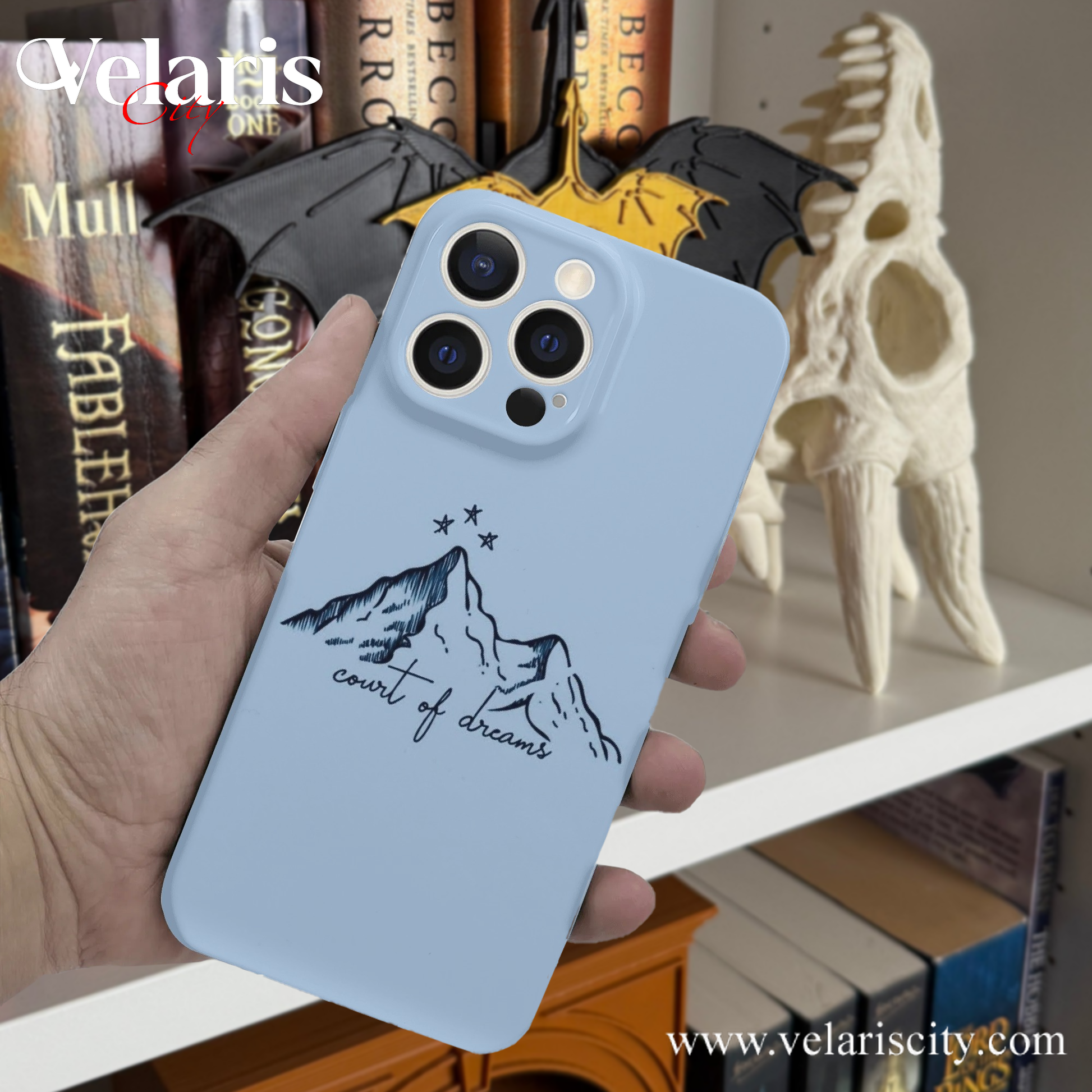 Phone Case "Court Of Dream" Quote Design – ACOTAR Inspired Protective Cover, Fantasy Novel iPhone Cover, Book Lover Gift  PCVLR48