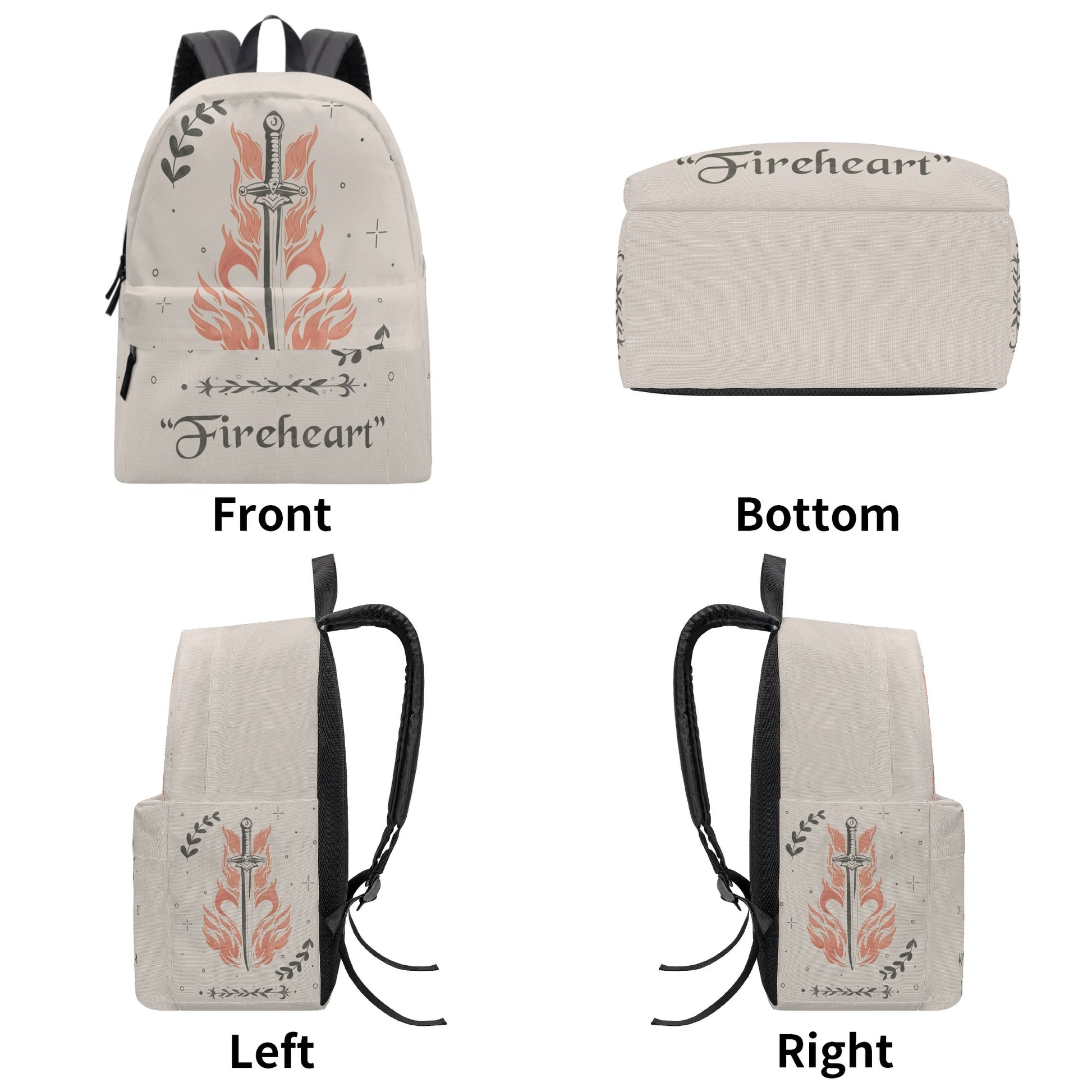 Fireheart Inspired Backpack, Throne Of Glass Inspired Backpack, Book Lover Gift BPVLR48