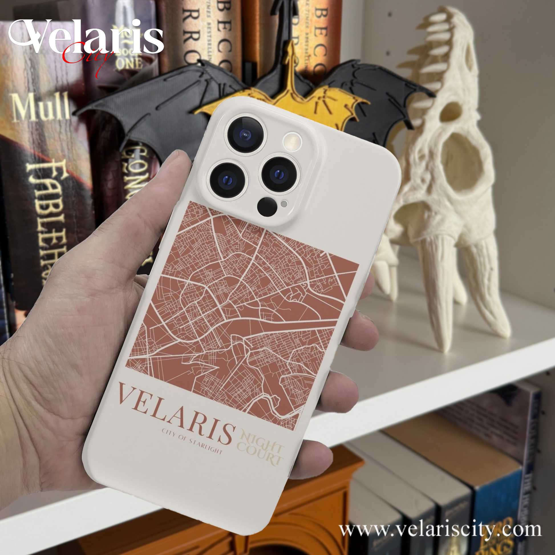 Phone Case Velaris Map Design – ACOTAR Inspired Protective Cover, Fantasy Novel iPhone Cover, Book Lover Gift  PCVLR49