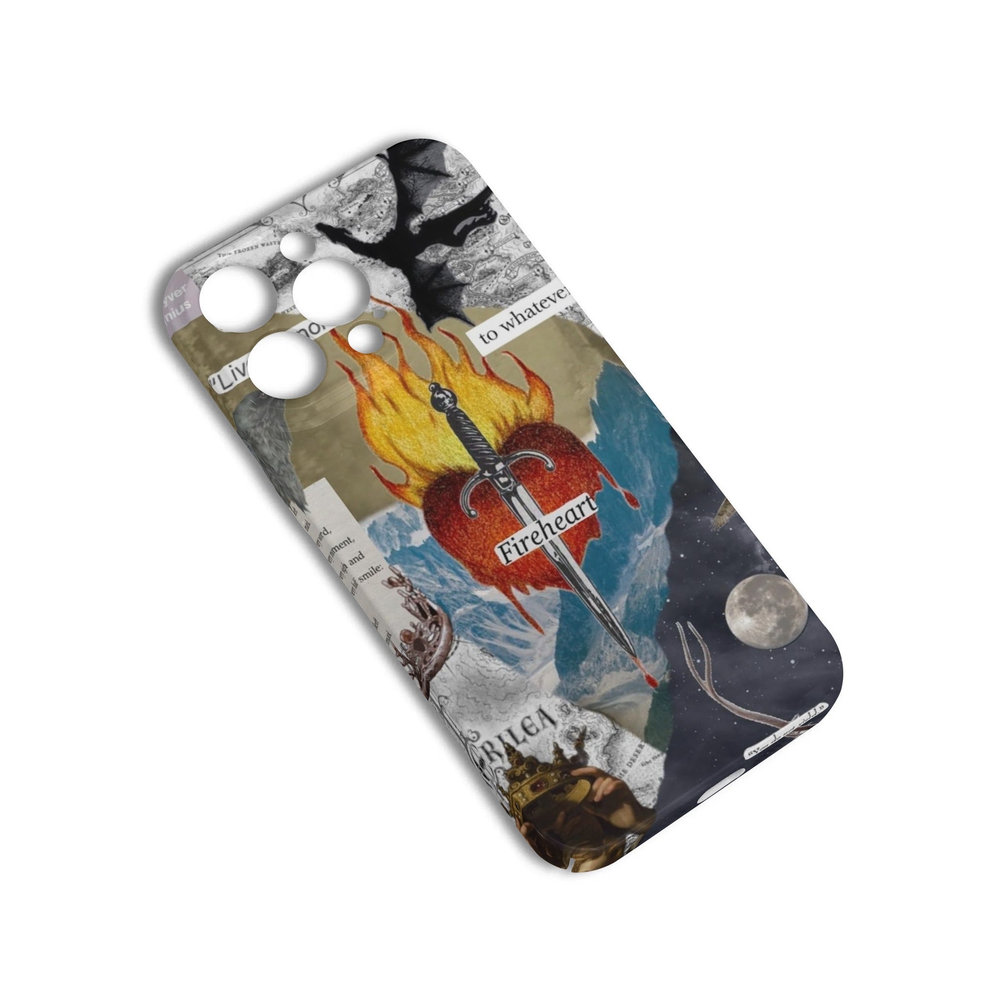 Phone Case Fireheart Collage Design – TOG Inspired Protective Cover, Fantasy Novel iPhone Cover, Book Lover Gift PCVLR50