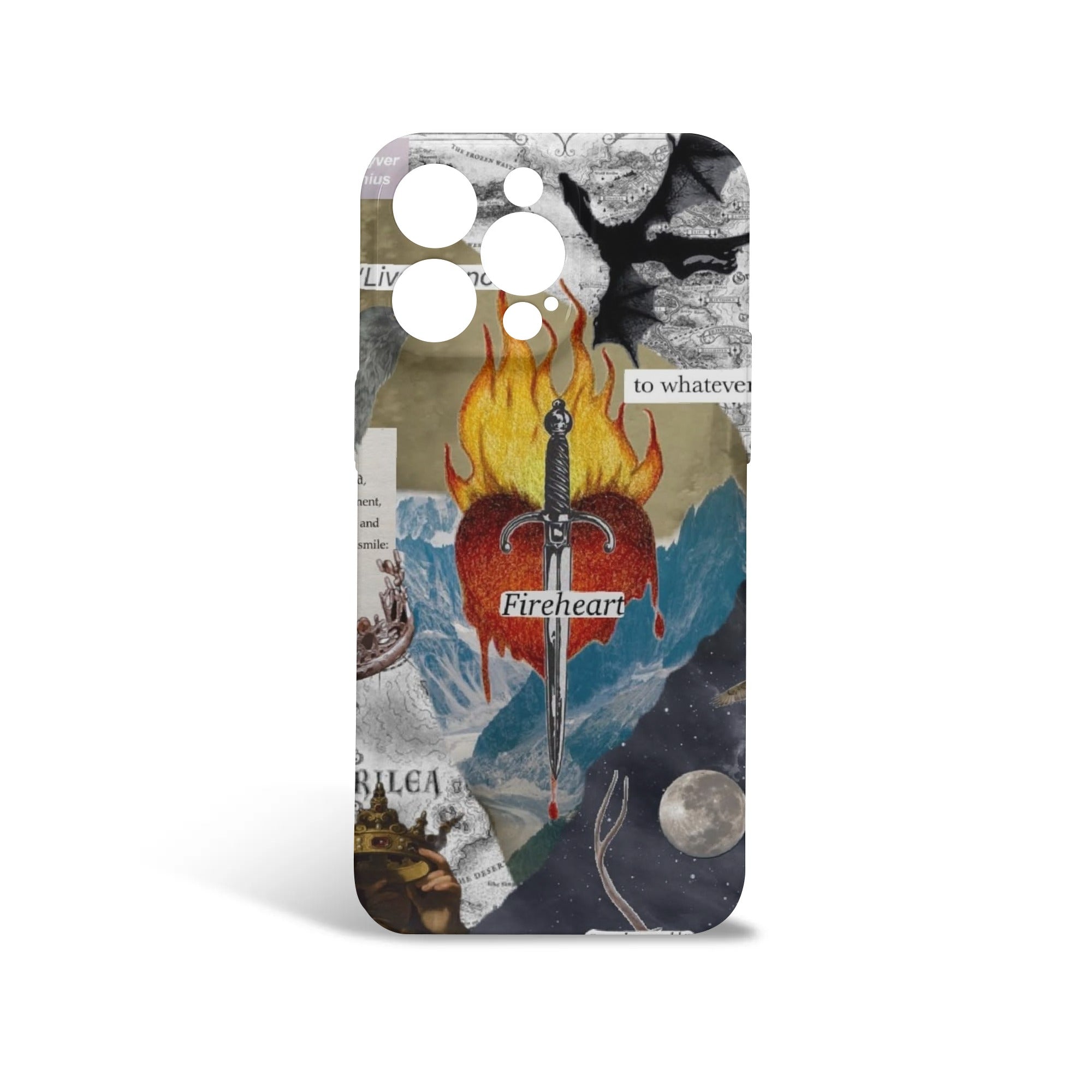 Phone Case Fireheart Collage Design – TOG Inspired Protective Cover, Fantasy Novel iPhone Cover, Book Lover Gift PCVLR50