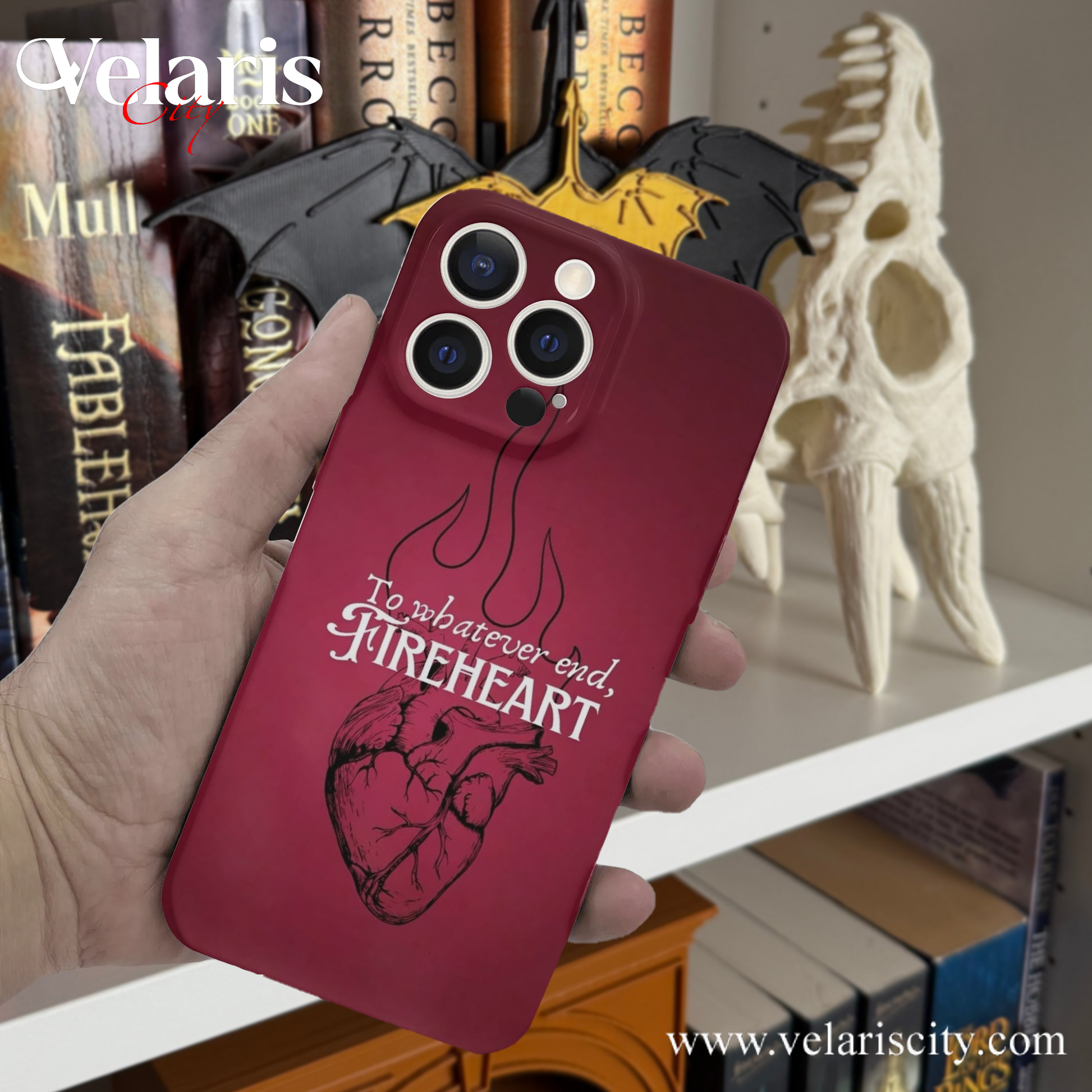 Phone Case To whatever end, Fireheart" Design – TOG Inspired Protective Cover, Fantasy Novel iPhone Cover, Book Lover Gift PCVLR51