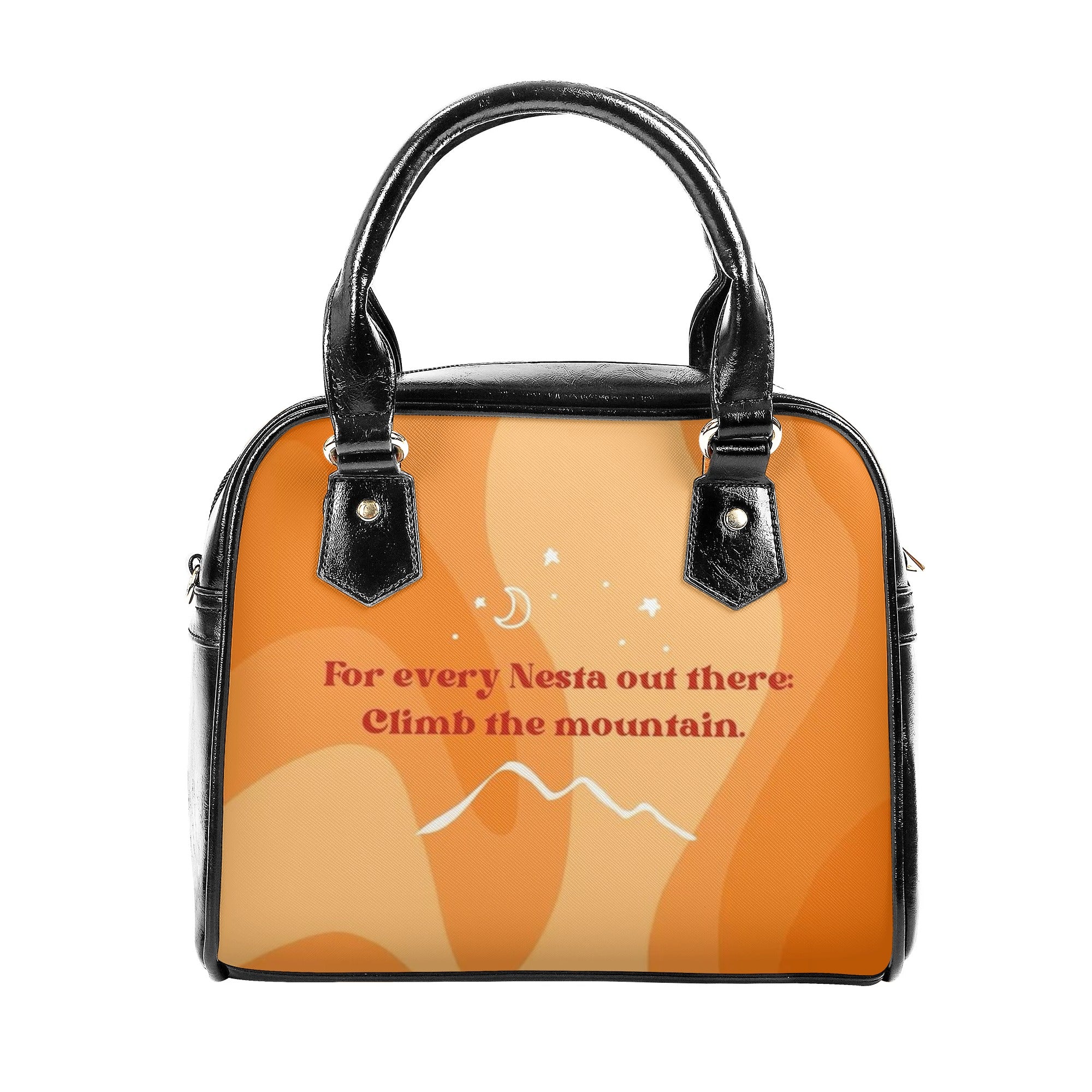 "For every Nesta out there Climb the mountain" Quote Leather Bag, ACOTAR Inspired Bag, Personalized Leather Bag, Fantasy Leather Handbag, Perfect Gift for Women. HBVLR55