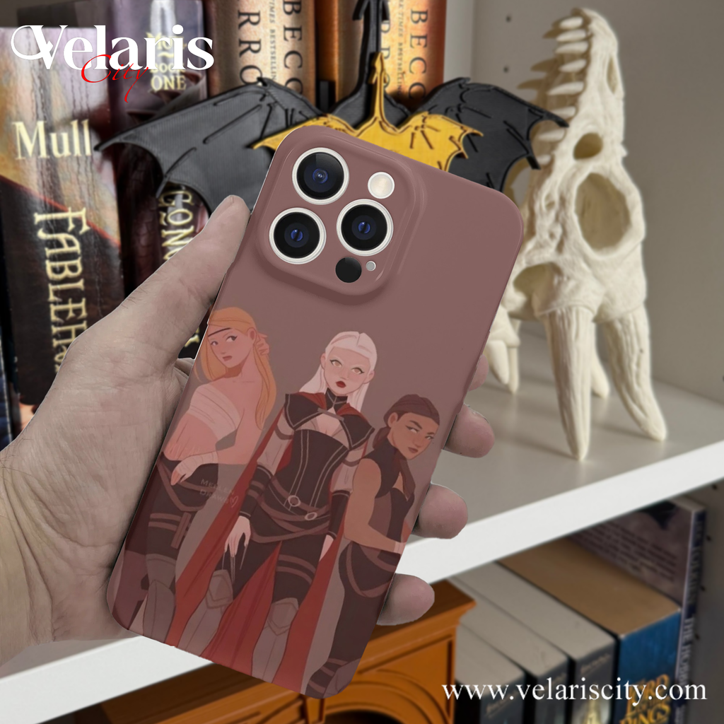 Throne of Glass Inspired Character Phone Case – Aelin, Nehemia, Lysandra Design, TOG Inspired Protective Cover, Fantasy Novel iPhone Cover, Book Lover Gift PCVLR55