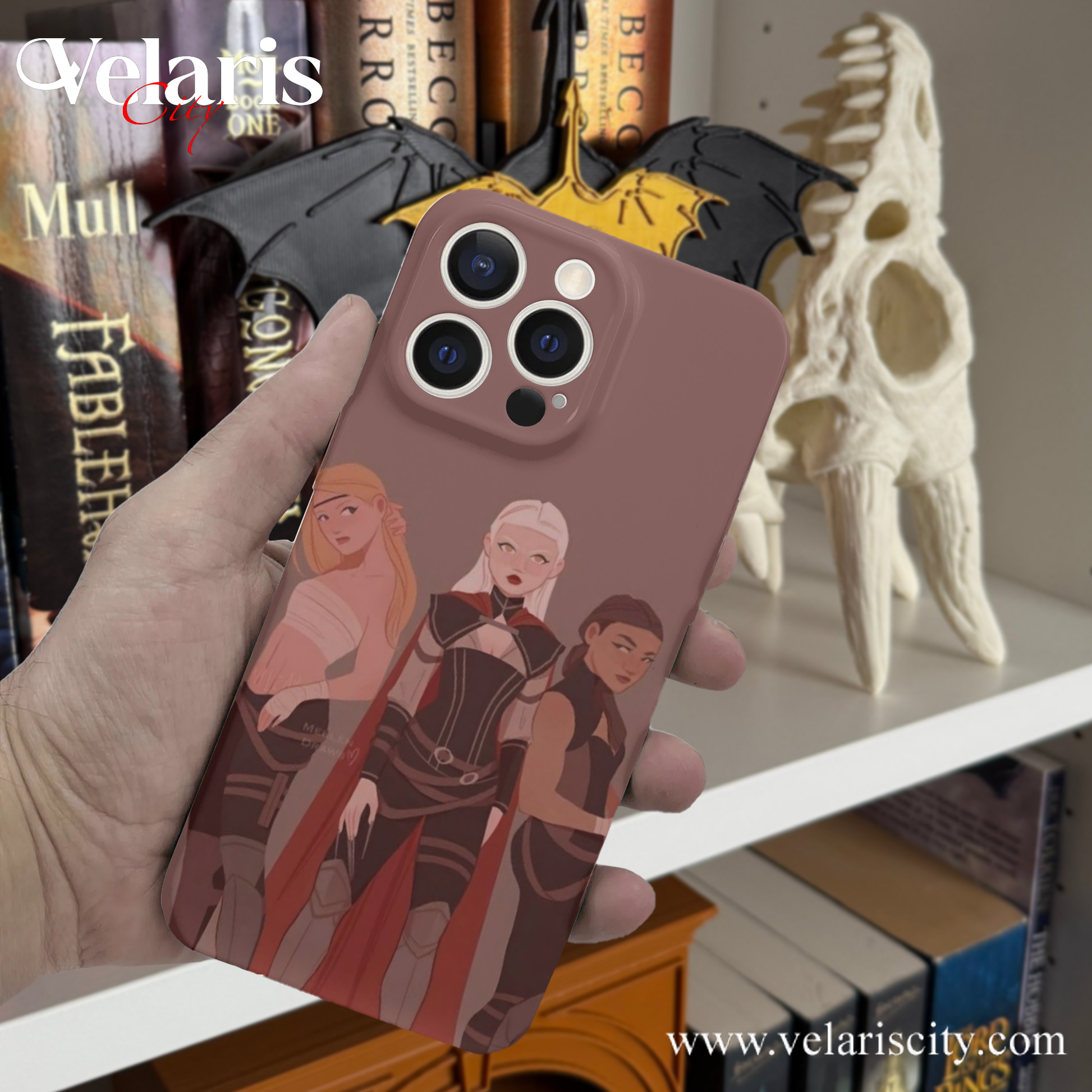 Throne of Glass Inspired Character Phone Case – Aelin, Nehemia, Lysandra Design, TOG Inspired Protective Cover, Fantasy Novel iPhone Cover, Book Lover Gift PCVLR55