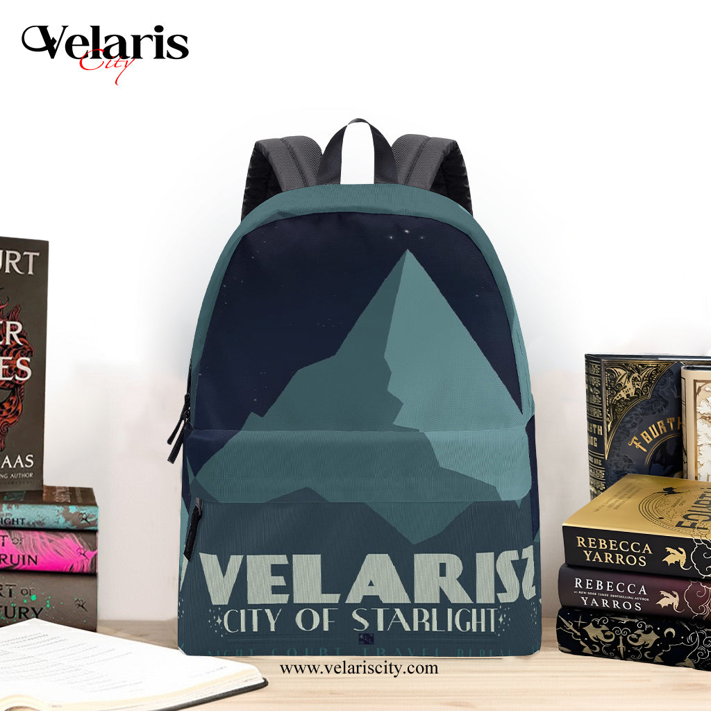 Velaris city of starlight Inspired Backpack, Fantasy Collage Design, Book Lover Gift BPVLR56