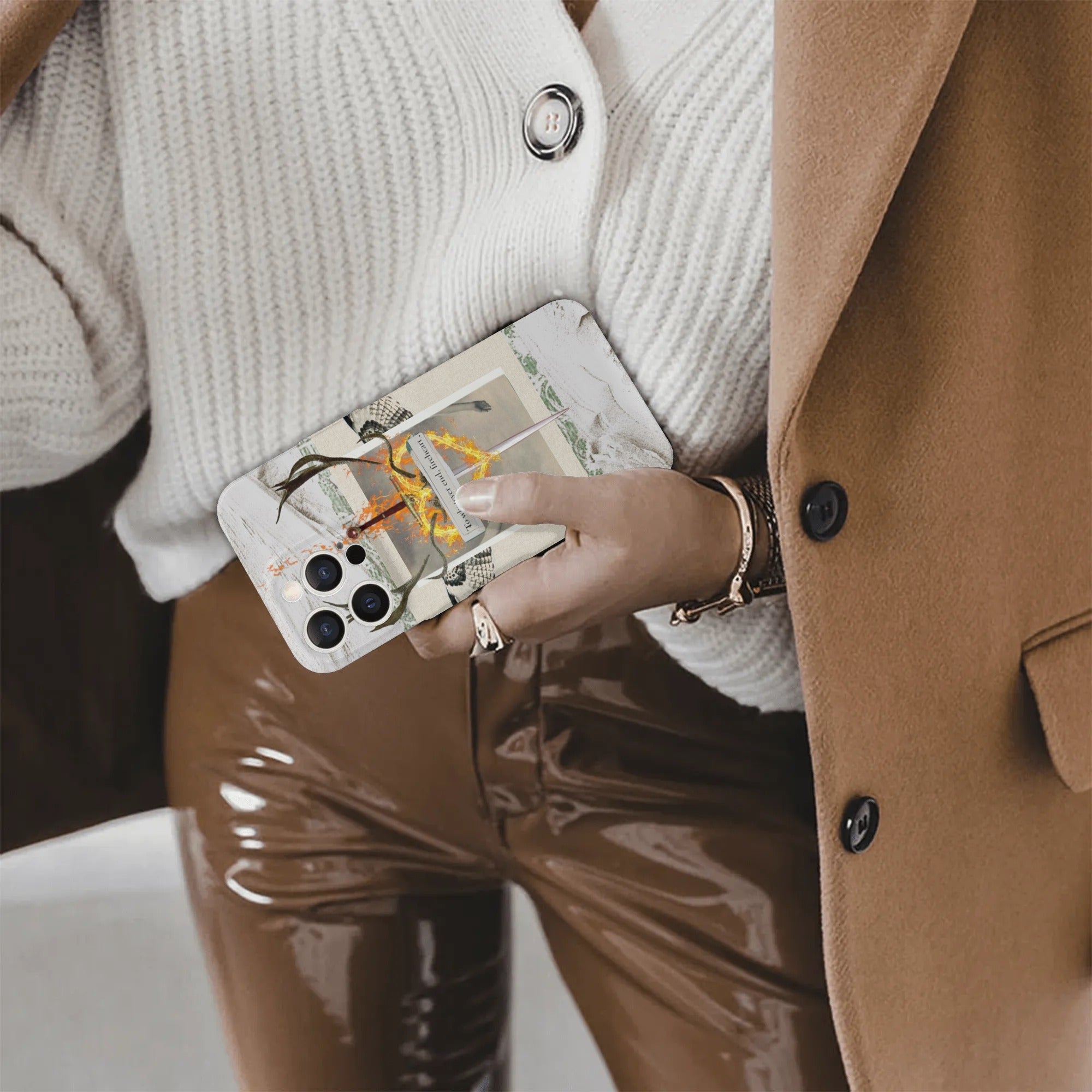 Phone Case Throne Of Glass "To whatever end, fireheart" Quote Inspried Design, TOG Inspired Protective Cover, Fantasy Novel iPhone Cover, Book Lover Gift PCVLR56