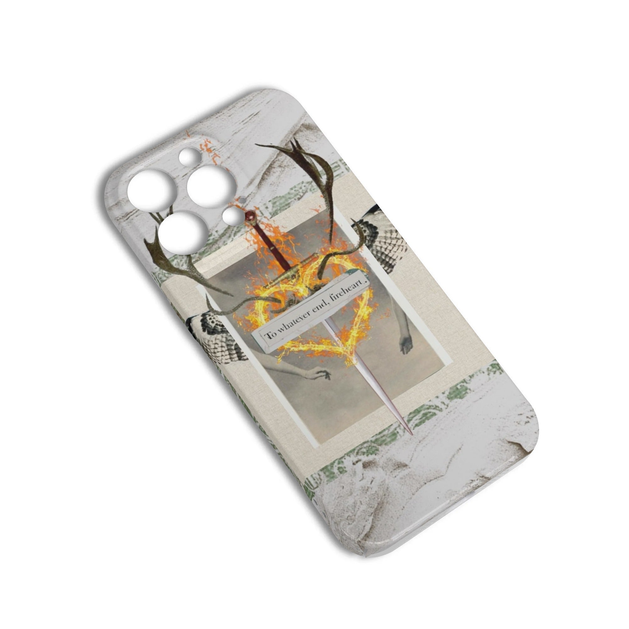 Phone Case Throne Of Glass "To whatever end, fireheart" Quote Inspried Design, TOG Inspired Protective Cover, Fantasy Novel iPhone Cover, Book Lover Gift PCVLR56