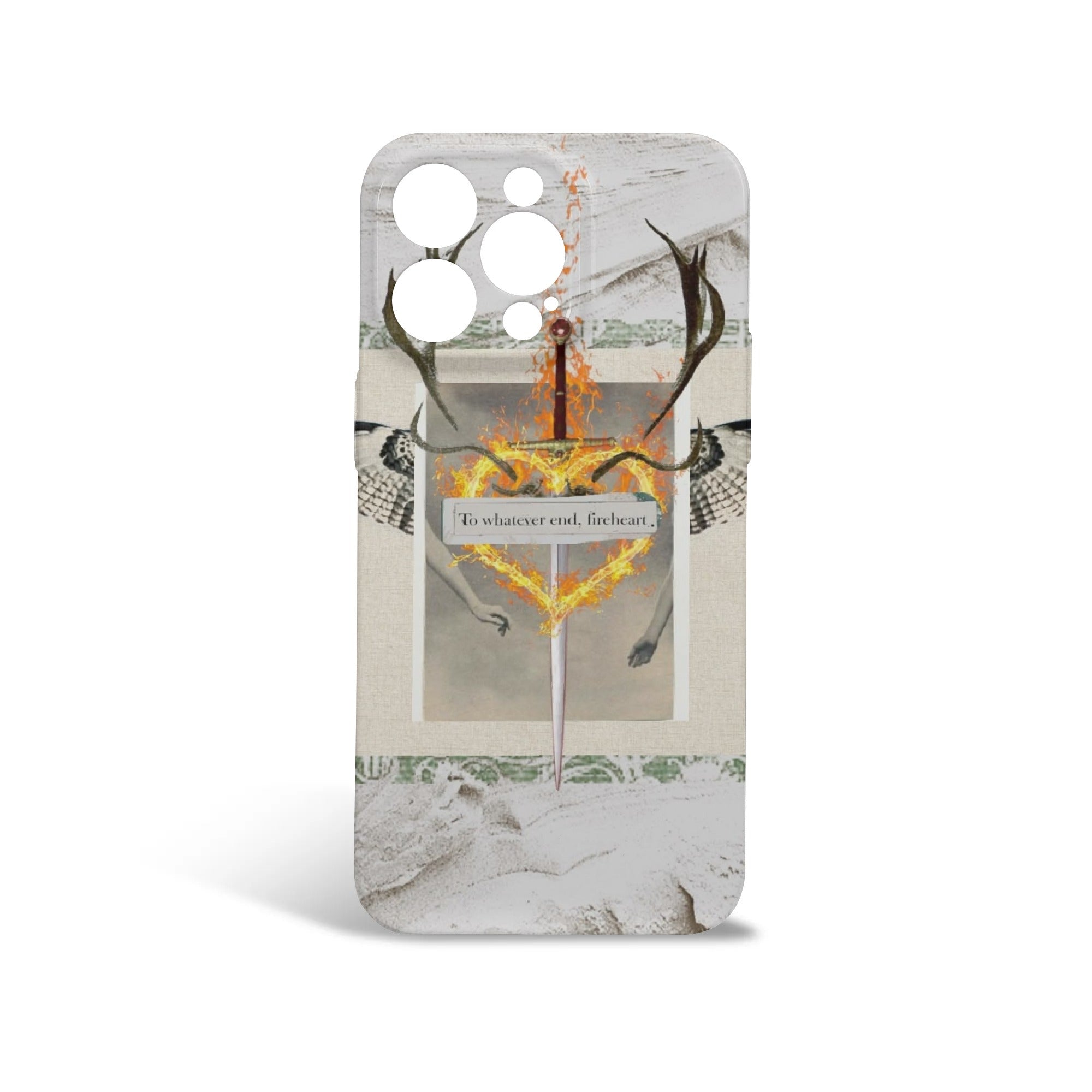 Phone Case Throne Of Glass "To whatever end, fireheart" Quote Inspried Design, TOG Inspired Protective Cover, Fantasy Novel iPhone Cover, Book Lover Gift PCVLR56