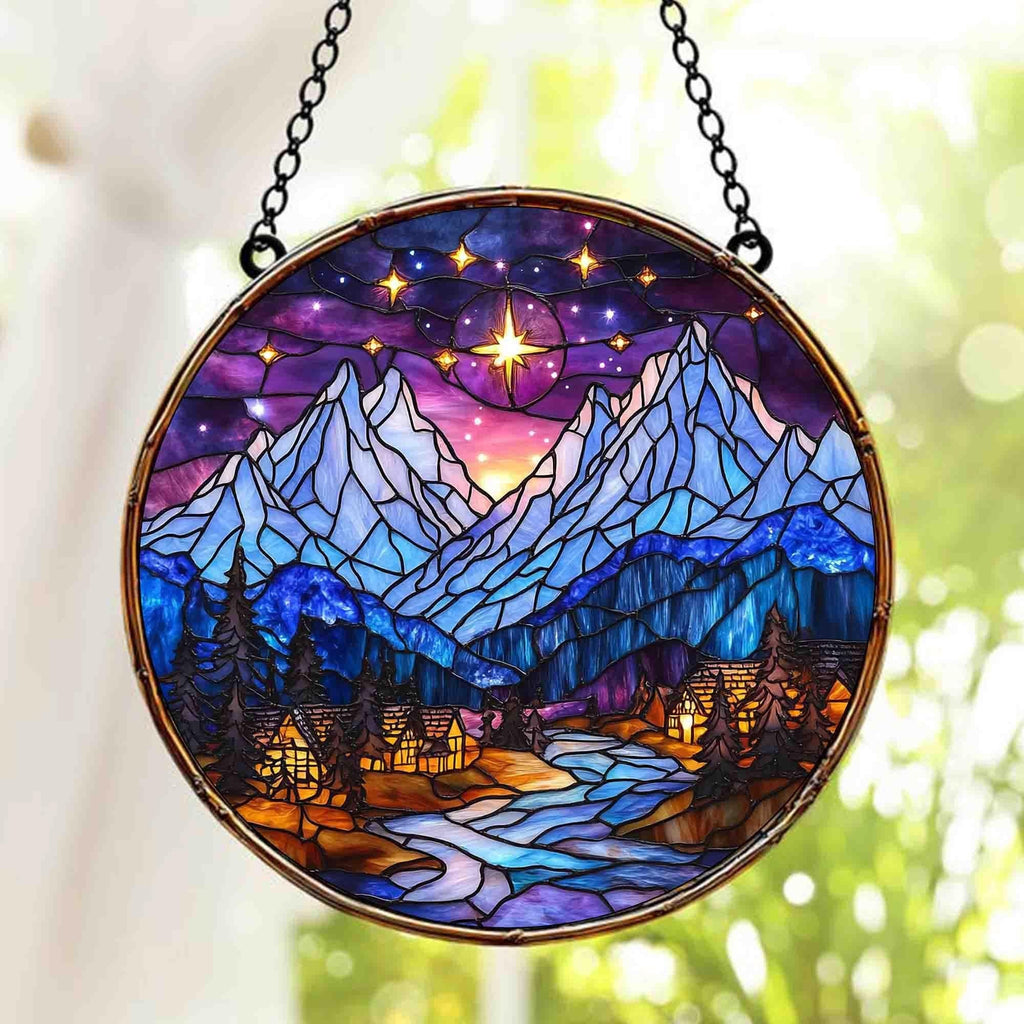 ACOTAR Velaris Night court City of star light suncatcher, Velaris Suncatcher, Book Lover Holiday Gift, Christmas and Exchange Ornament, Book Lover Gift SGVLR04