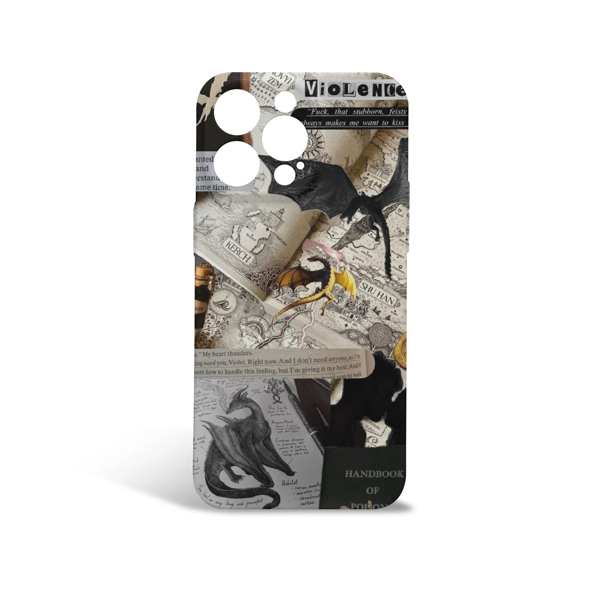 Fourth Wing Inspired Dragon -  Dragon Case for Book Lovers, Magical Phone Cover, Fantasy Art Accessories PCVLR05