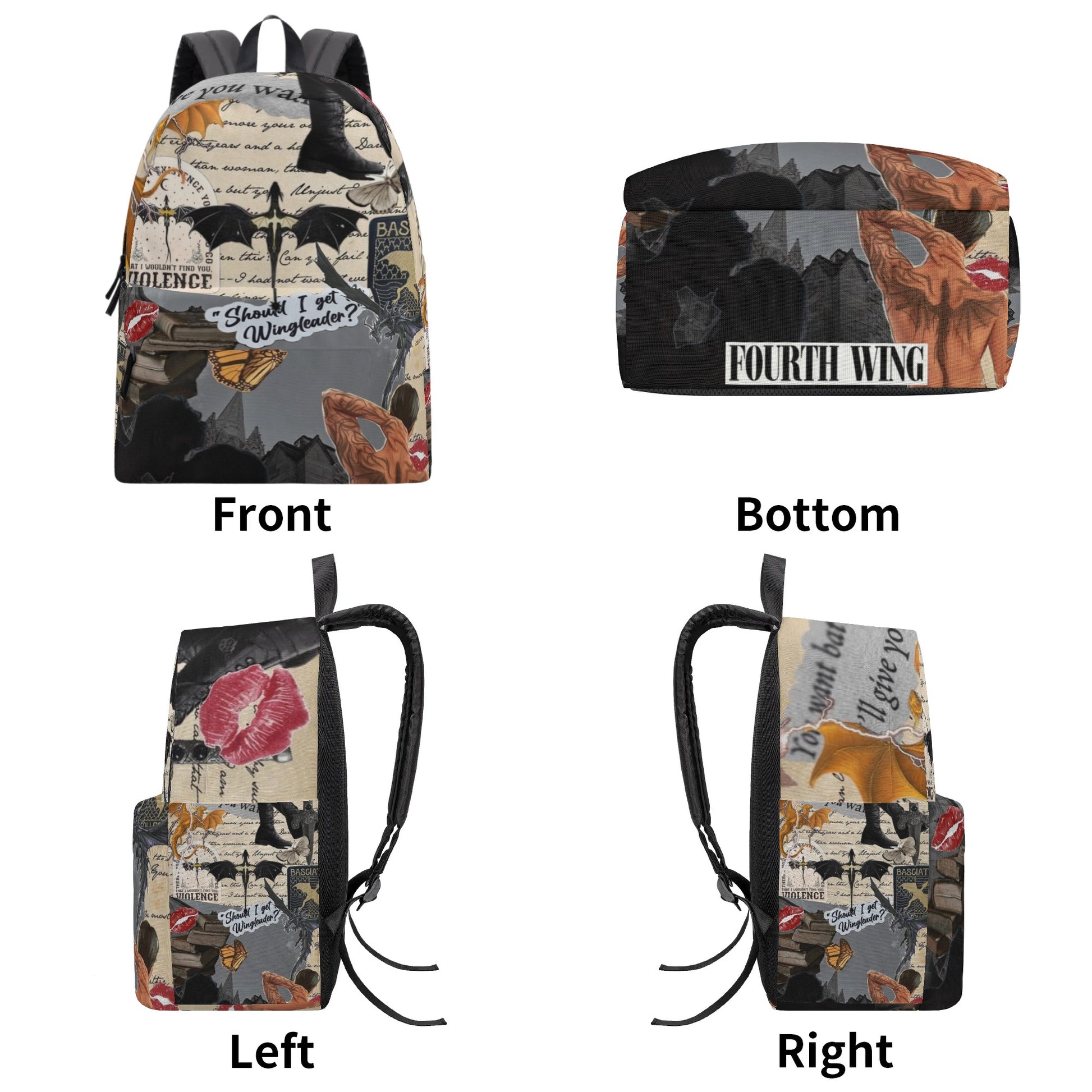 ACOTAR Aesthetic Backpack, Should I Get Wingleader Quote Inspired Backpack, Fantasy Book Lover Bag  BPVLR05