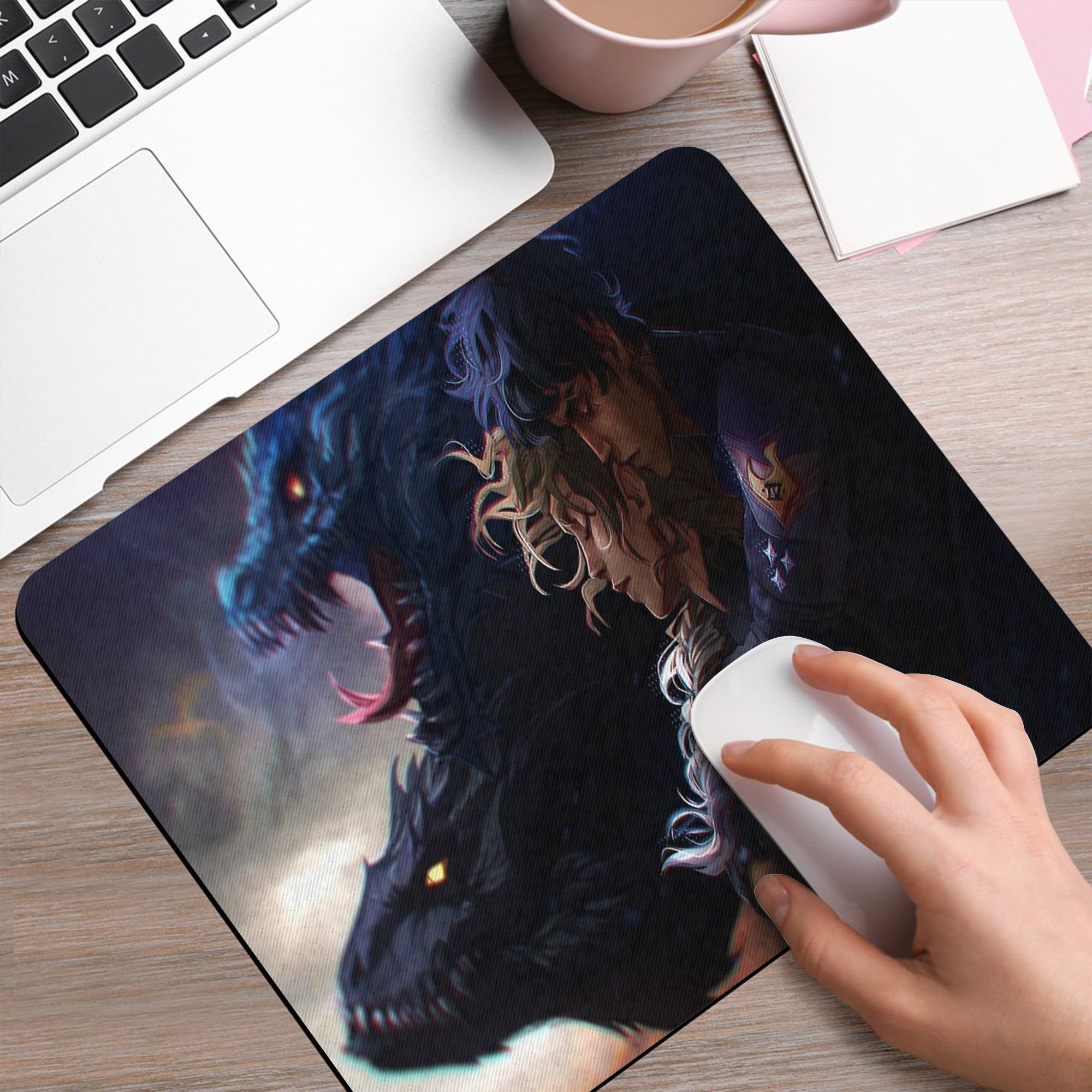 Fourth Wing Desk Mat, Xaden & Violet with Tairn and Andarna, Empyrean Series Fantasy Desk Pad, Gifts For Fan DMVLR14