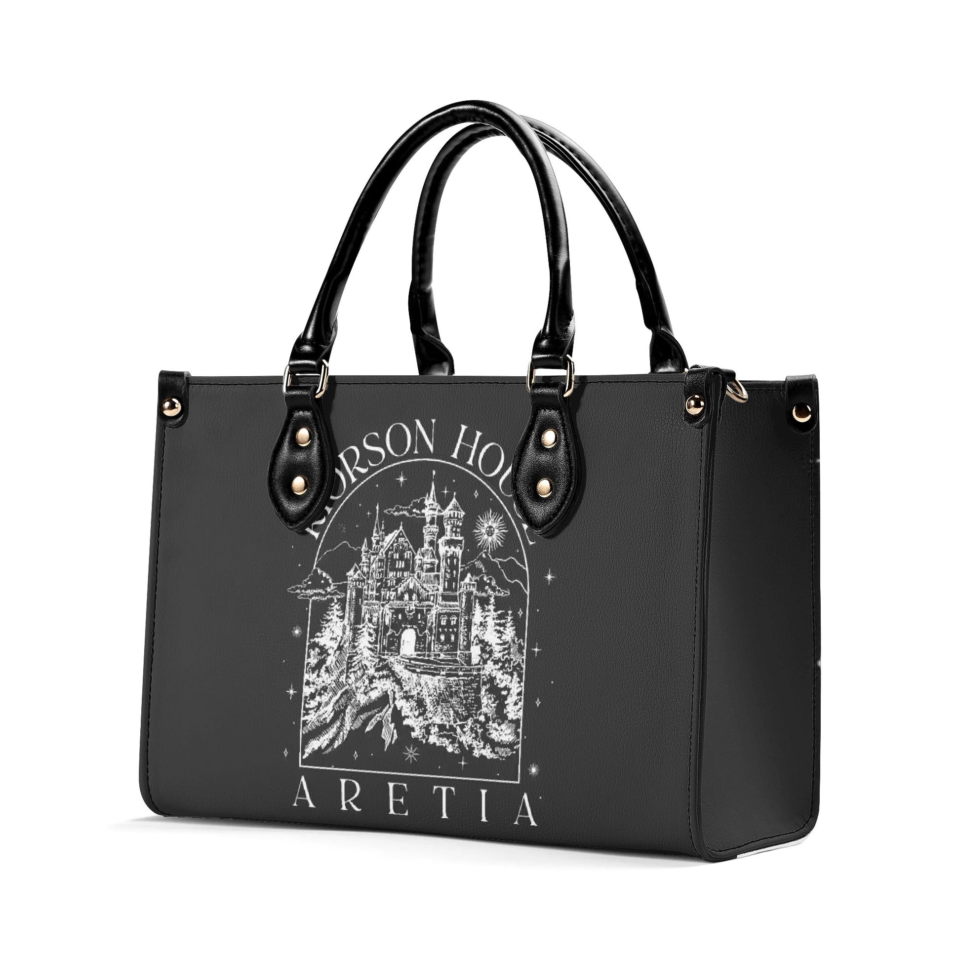 Riorson House Leather Bag,  Onyx Storm inspired Bag, Personalized Leather Bag, Fantasy Leather Handbag, Perfect Gift for Women. HBVLR06