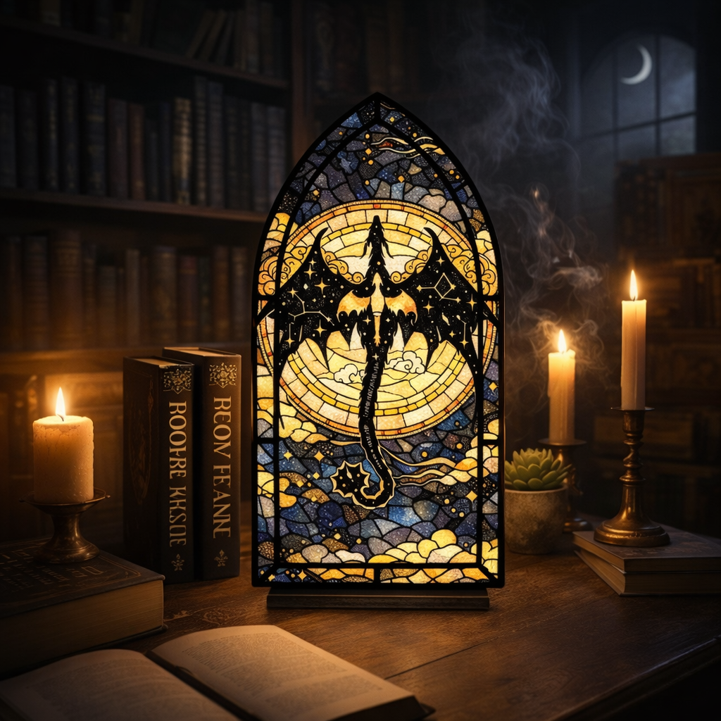 Fourth Wing Book Nook, Fantasy Window Lamp, Violet Inspired Book Nook, Bookish Gift, Cozy Reading Lamp BNVLR30