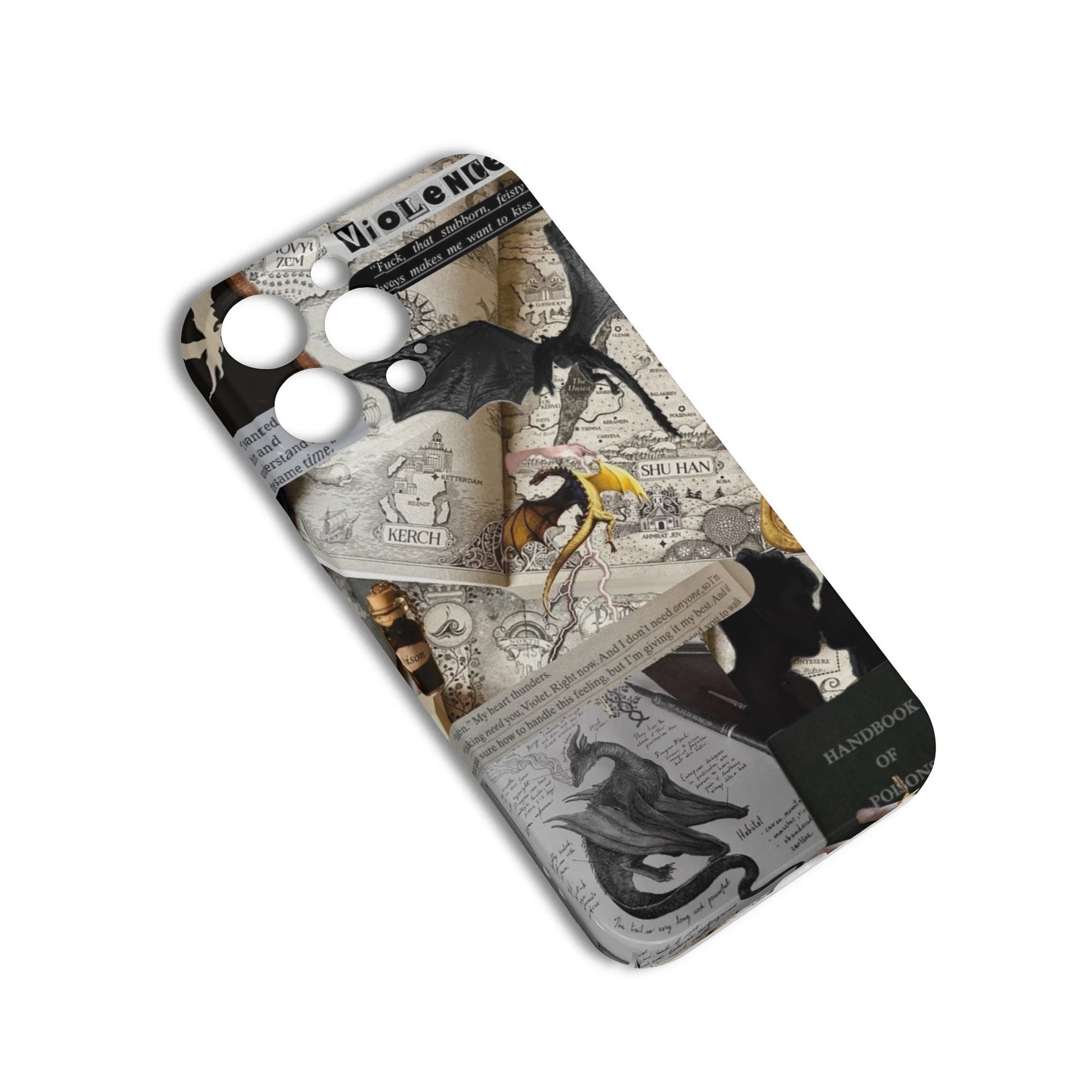 Fourth Wing Inspired Dragon -  Dragon Case for Book Lovers, Magical Phone Cover, Fantasy Art Accessories PCVLR05