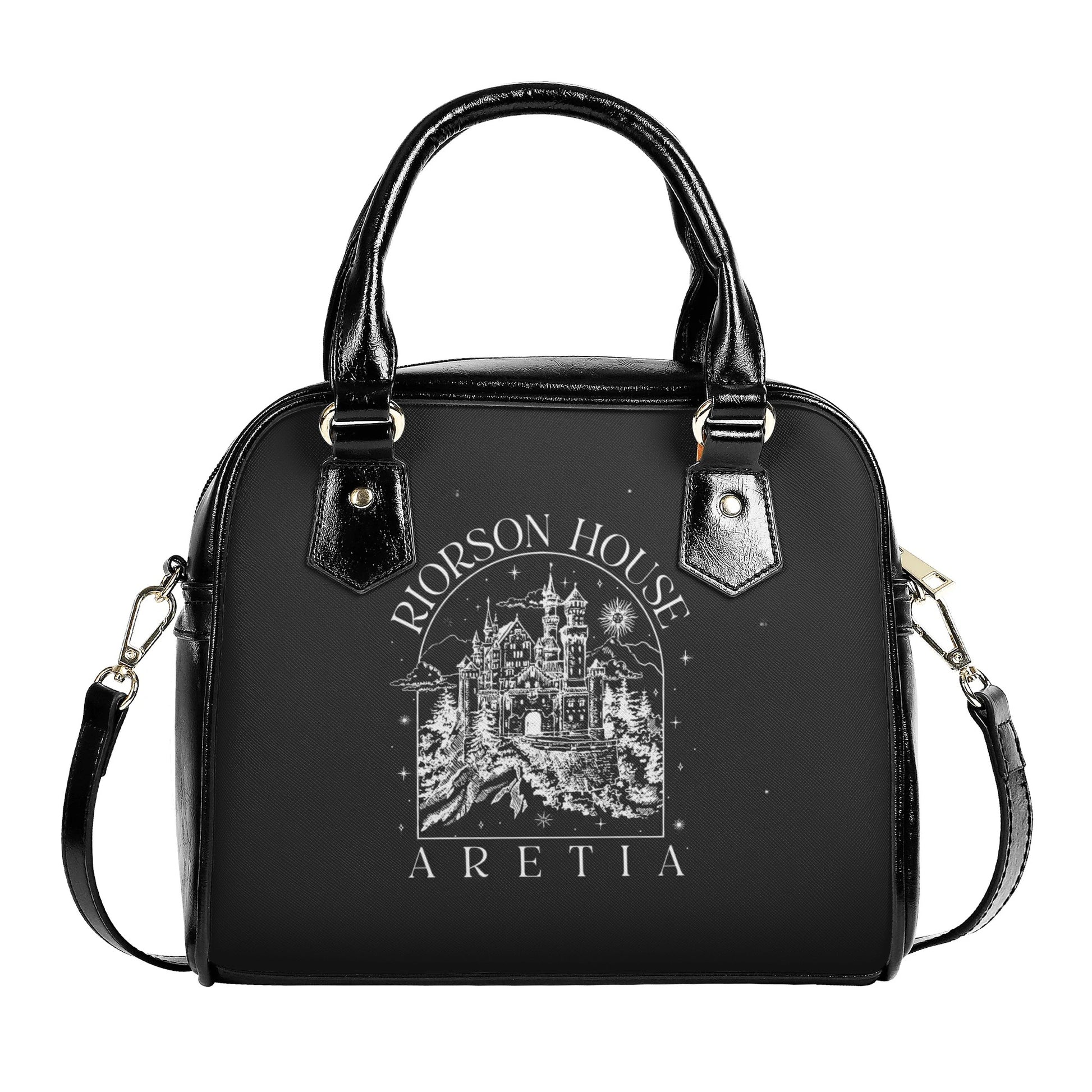 Riorson House Leather Bag,  Onyx Storm inspired Bag, Personalized Leather Bag, Fantasy Leather Handbag, Perfect Gift for Women. HBVLR06