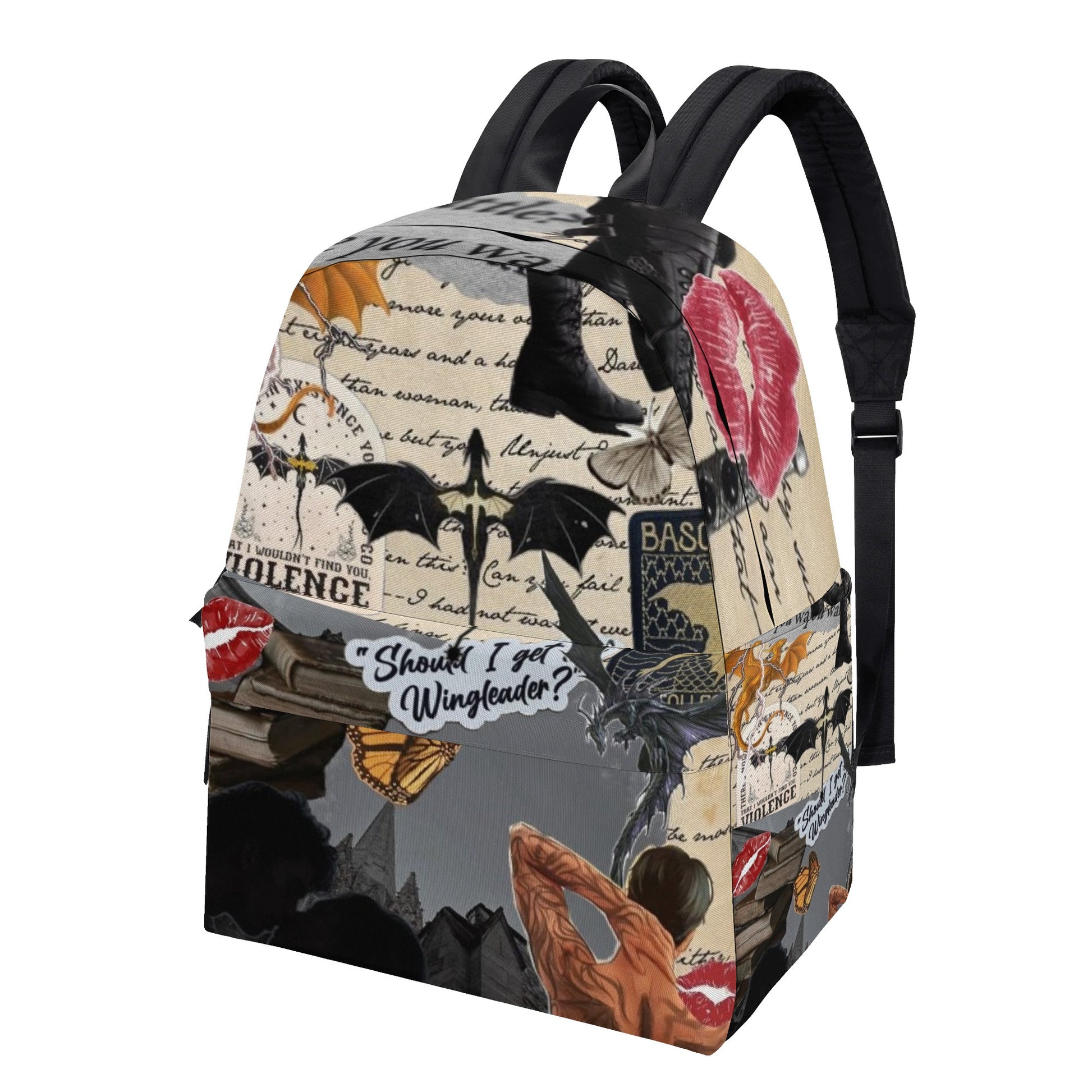 ACOTAR Aesthetic Backpack, Should I Get Wingleader Quote Inspired Backpack, Fantasy Book Lover Bag  BPVLR05