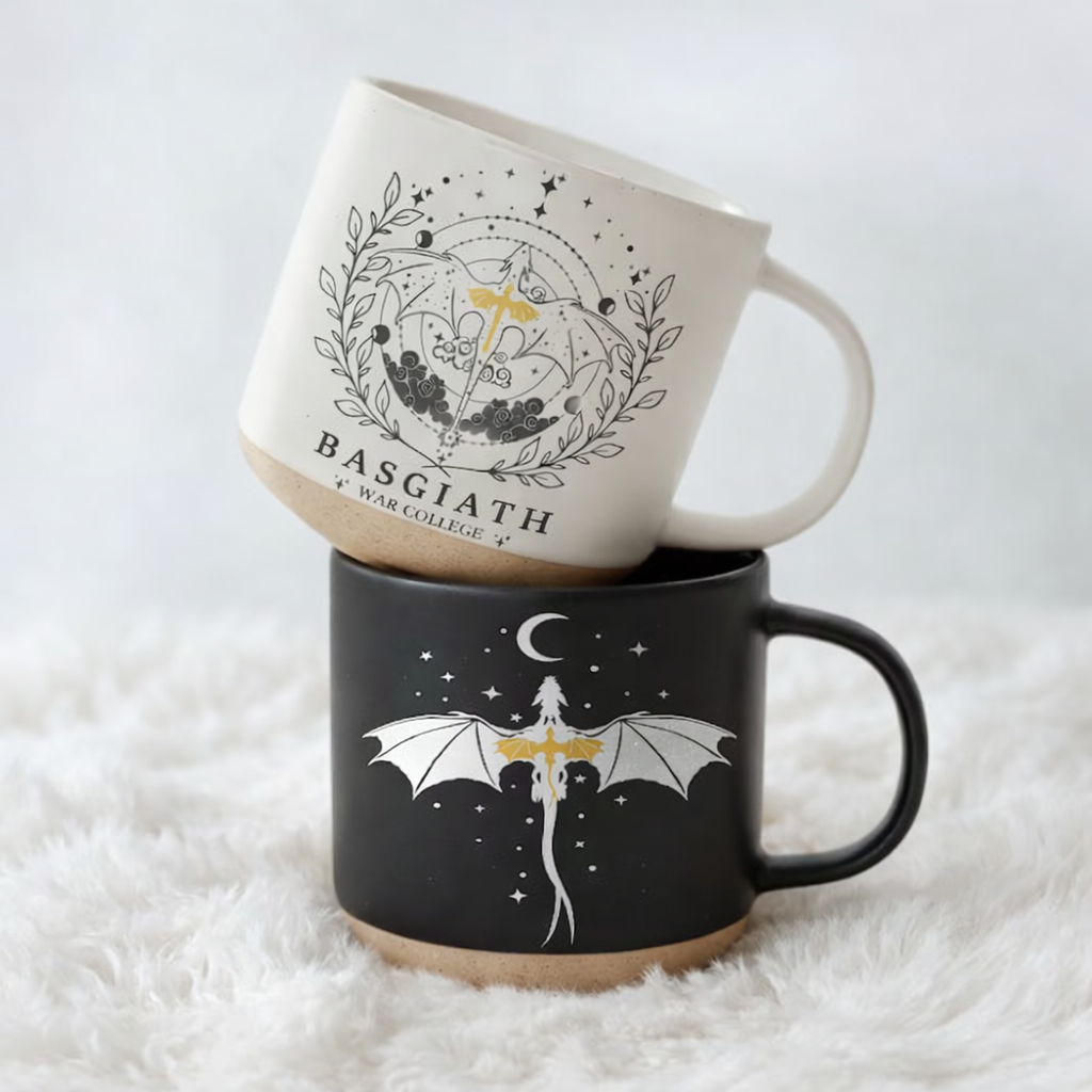 Fourth Wing Pottery Mug, Basgiath War College Mug, Fourth Wing Inspired, Fantasy Reader Gifts, Romantasy Reader Mug, Bookish Dragon Mug