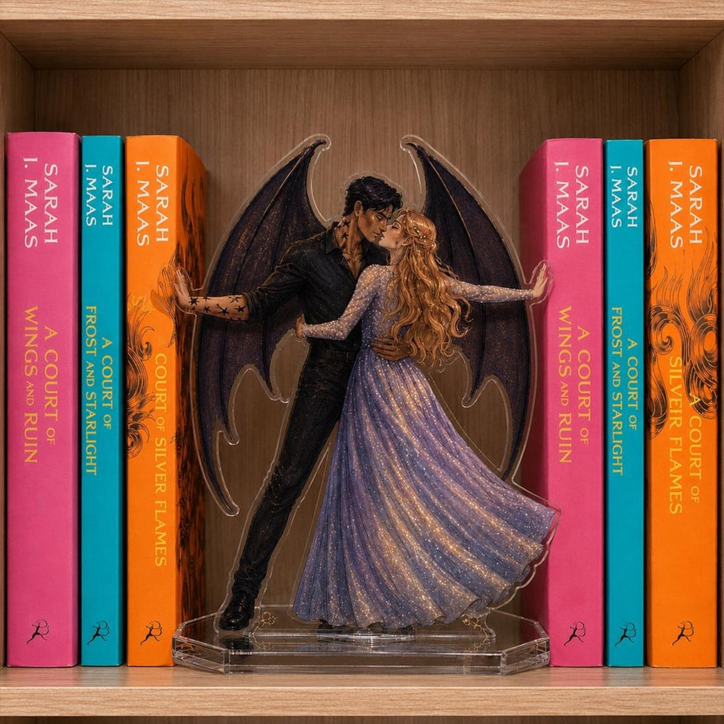Feyre and Rhysand Bookend Standee, ACOTAR Inspired Acrylic Bookshelf Decor, Night Court Fantasy Romance Gift, Book Lover Shelf Display. BSVLAR05