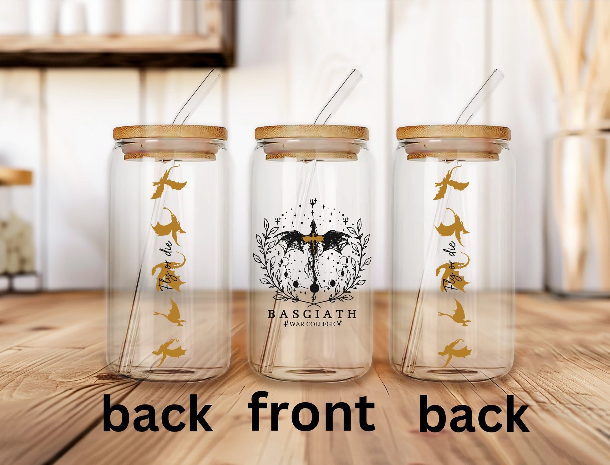 Fourth Wing Double-side Tumbler, Basgiath War College Cup, Dragon Rider Cup,Xaden Riorson,Riders Quadrant,Fantasy reader,Bookish Gift Idea GLVLR06
