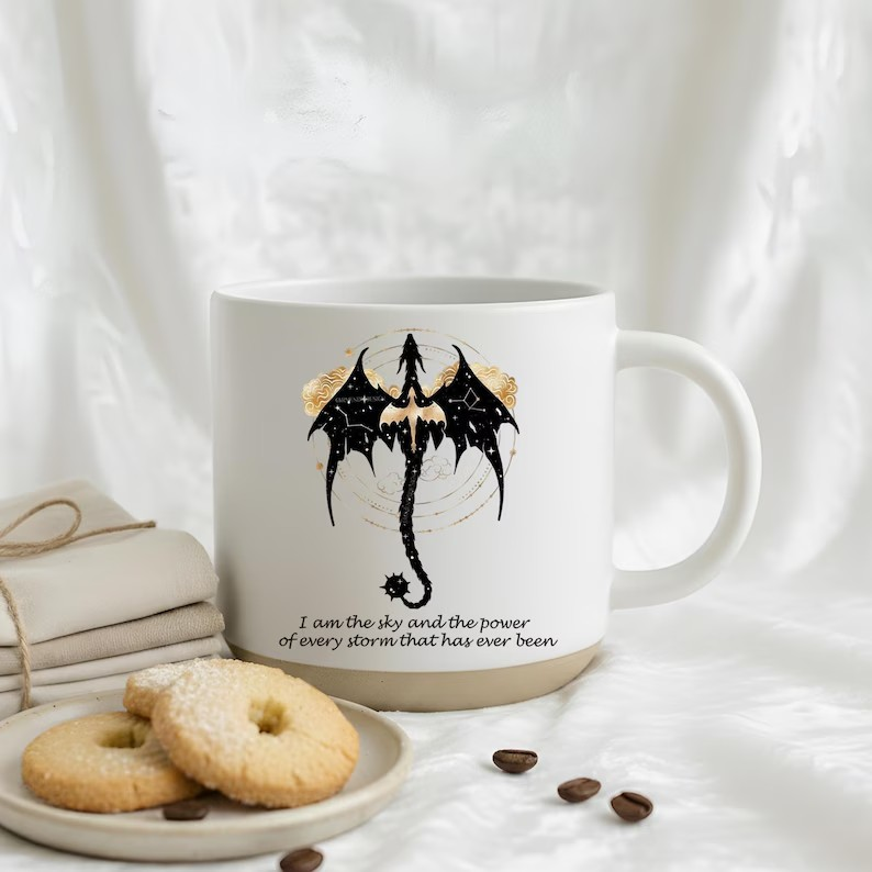Fourth Wing Mug Bookish Dragon Mug Romantasy Mug for Xaden Riorson Fans BookTok Mug Gift for Wife Cute Bookish Mug Book Lover Gift