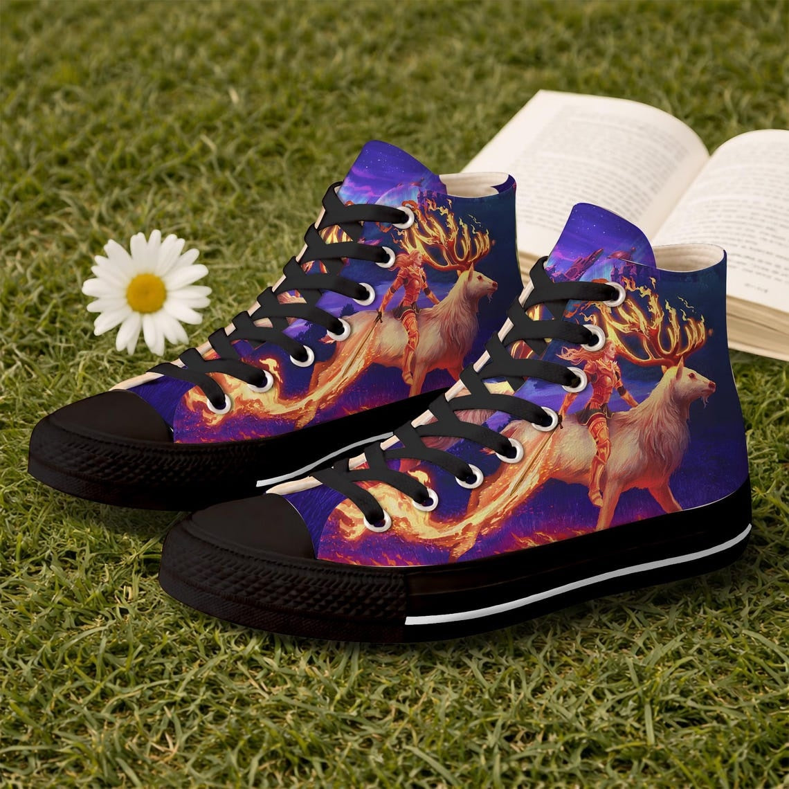 Throne of Glass High Top Canvas Shoes, Romantasy Era Sneakers, Bookish Fantasy Shoes, Reader Sneakers, Gift for Book Lovers. HSVLR06