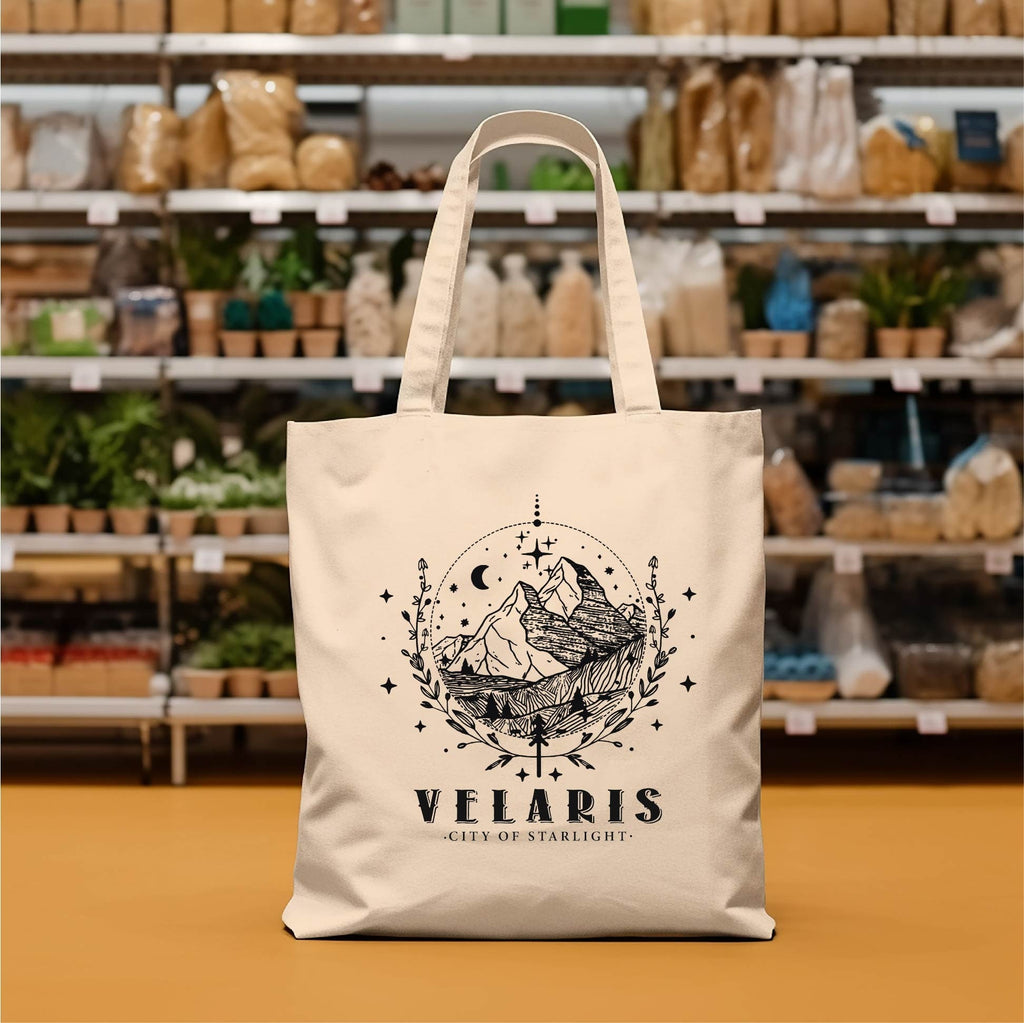 Velaris City Of Starlight Tote Bag, ACOTAR Tote, Night Court Sarah J Mass, Velaris Tote Bag, House Of Wind, Crescent City TBVLR04