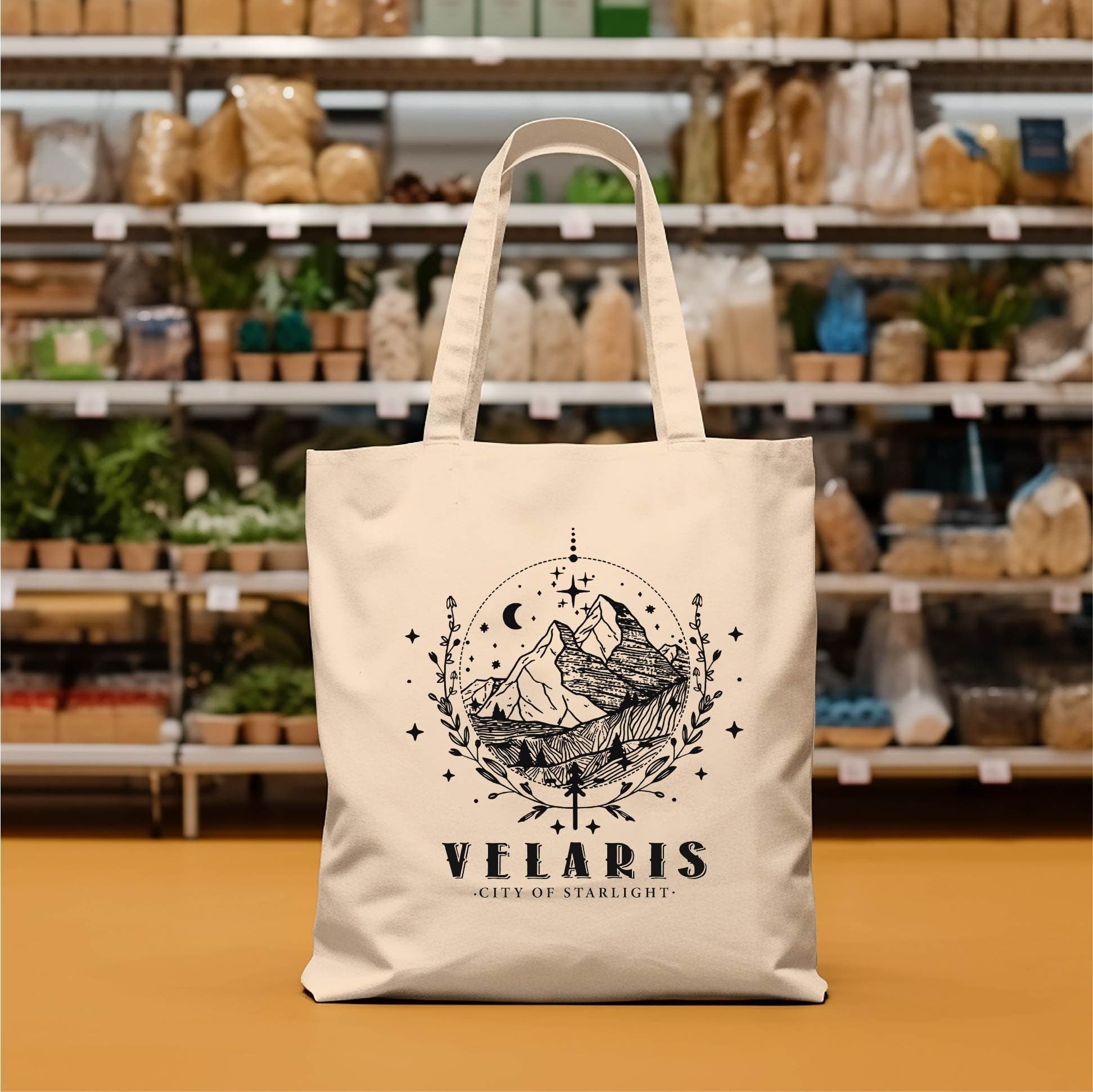 Velaris City Of Starlight Tote Bag, ACOTAR Tote, Night Court Sarah J Mass, Velaris Tote Bag, House Of Wind, Crescent City TBVLR04
